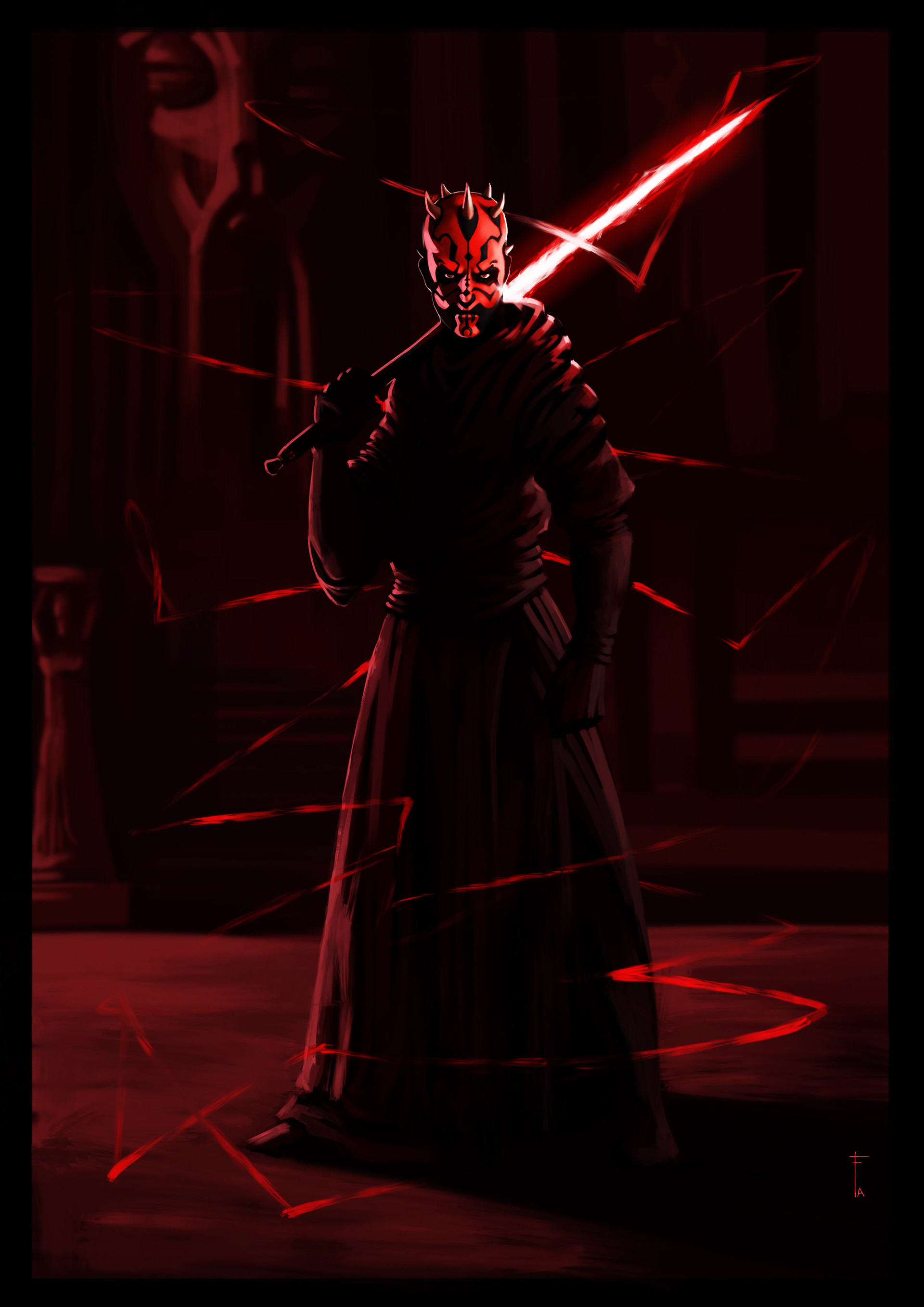 ArtStation - Dark lords of the Galaxy: Darth Maul! Art by Flipdraw