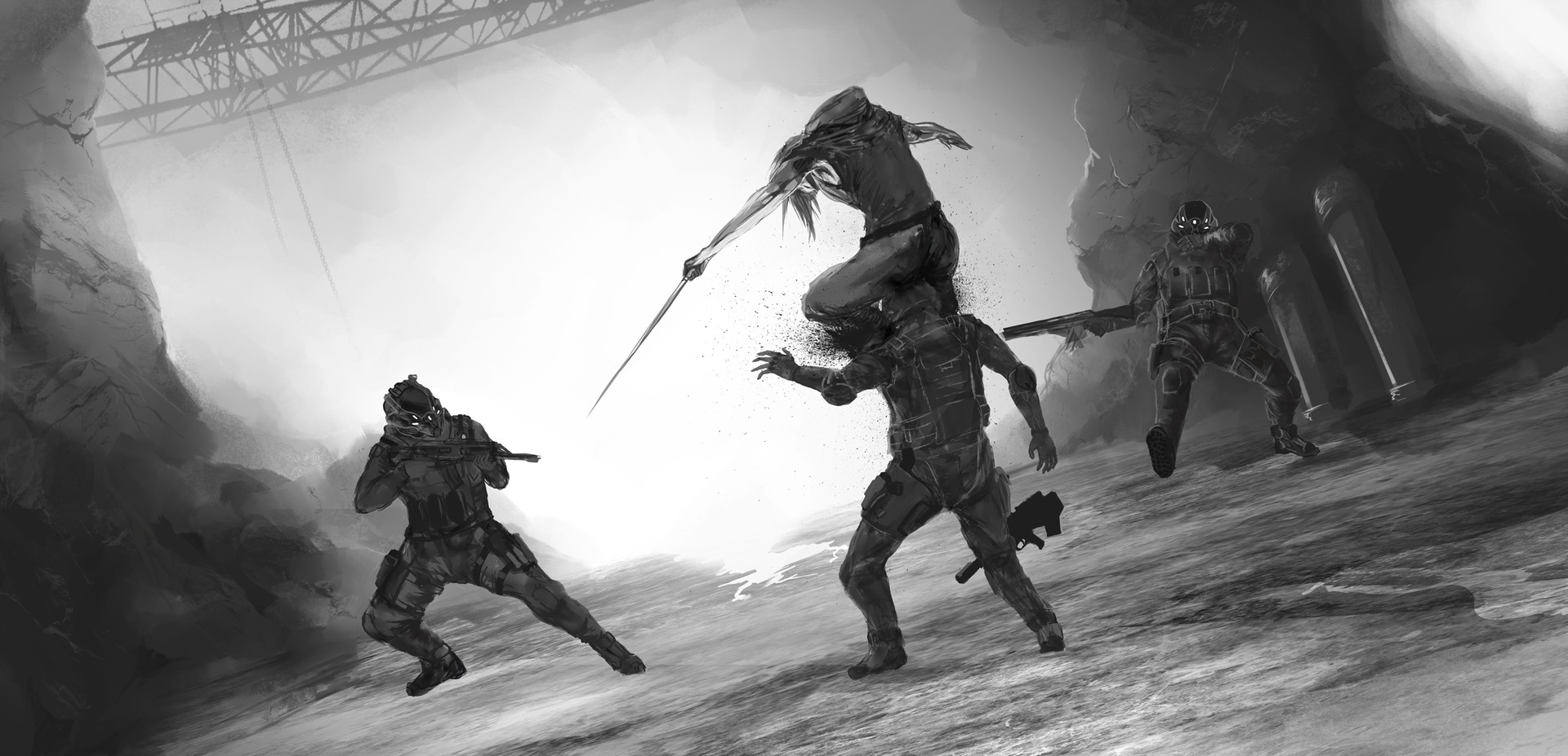ArtStation - Ninja attack.