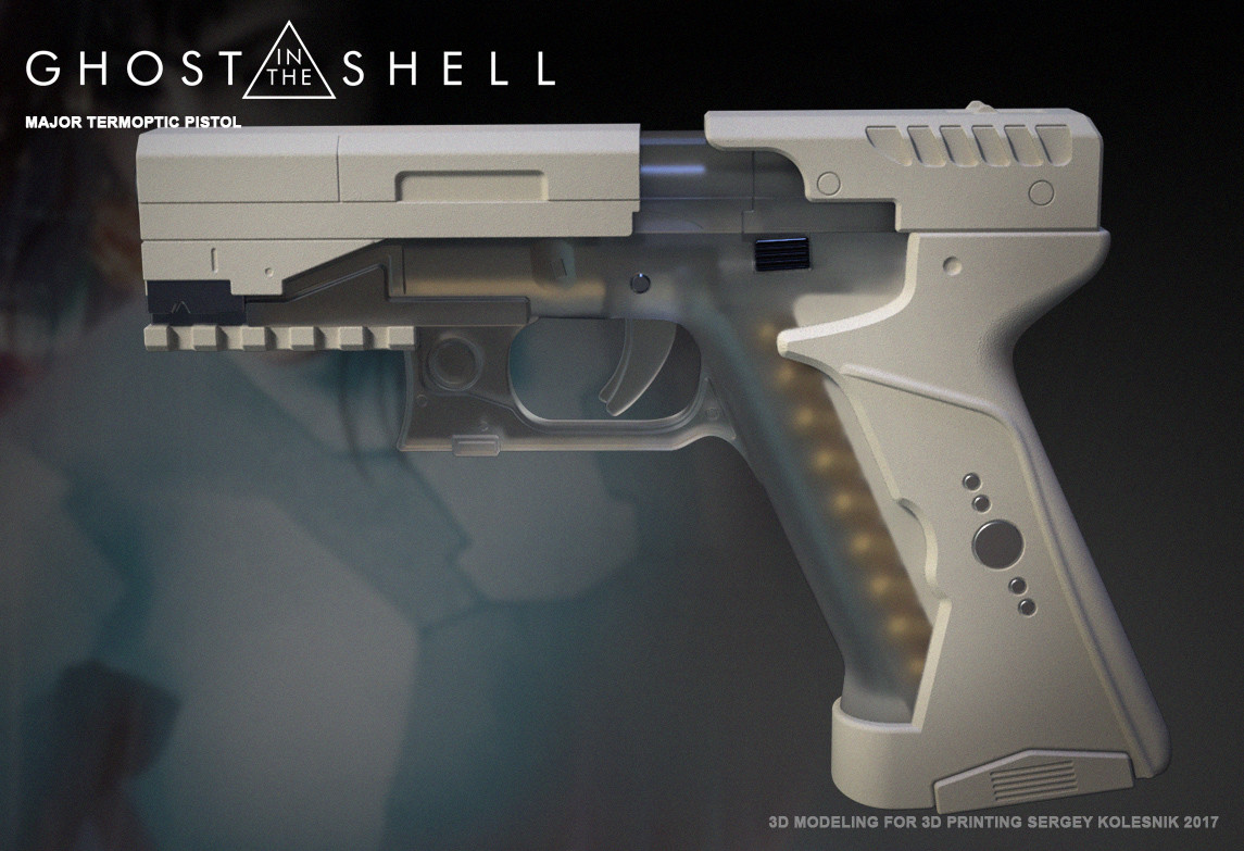 Artstation Ghost In The Shell Major Termoptic Pistol 3d Print