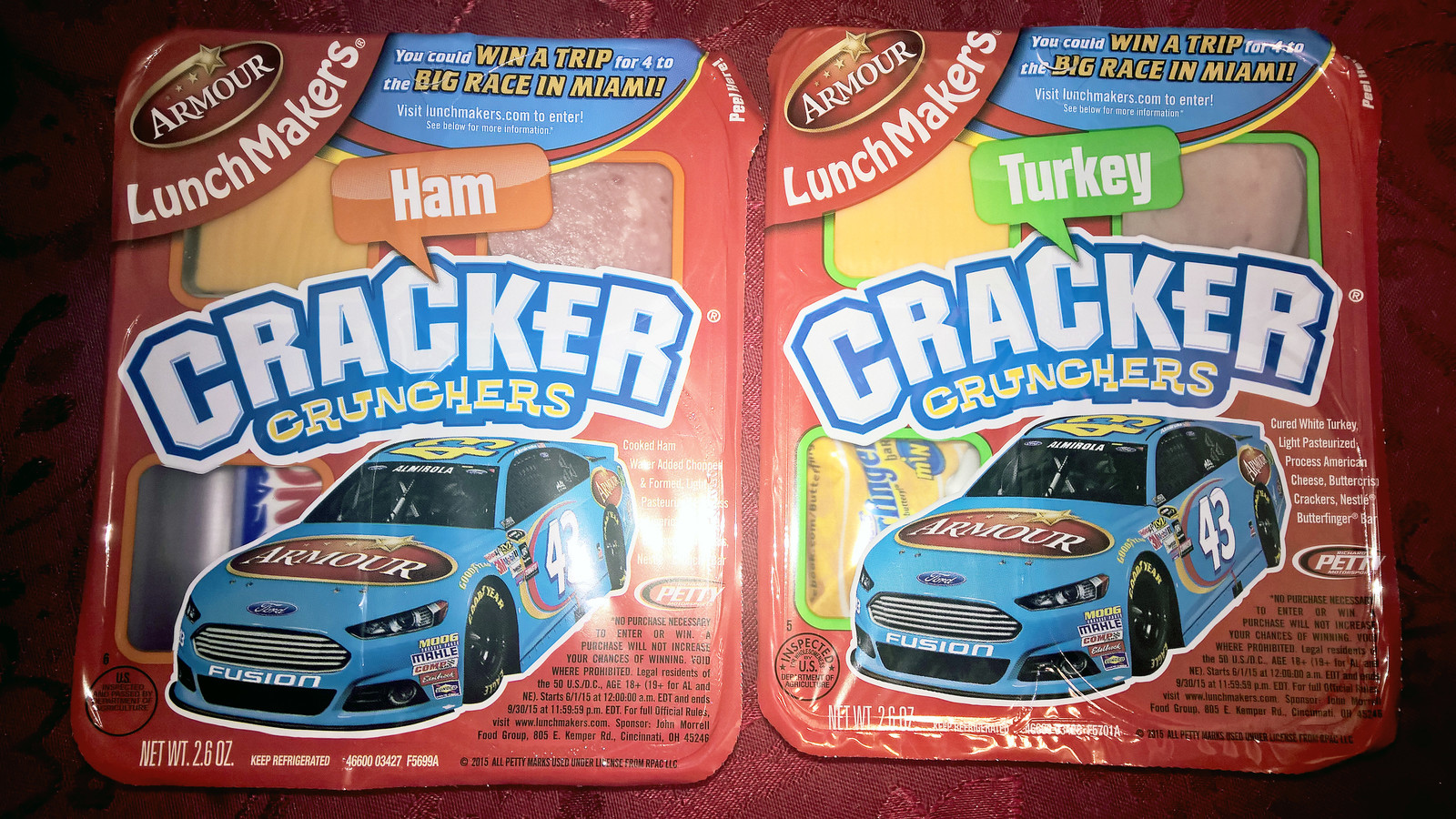 #43 Armour Meats Ford Fusion featured on select Armour 'Lunch Makers' products - available at your local grocer throughout 2015!