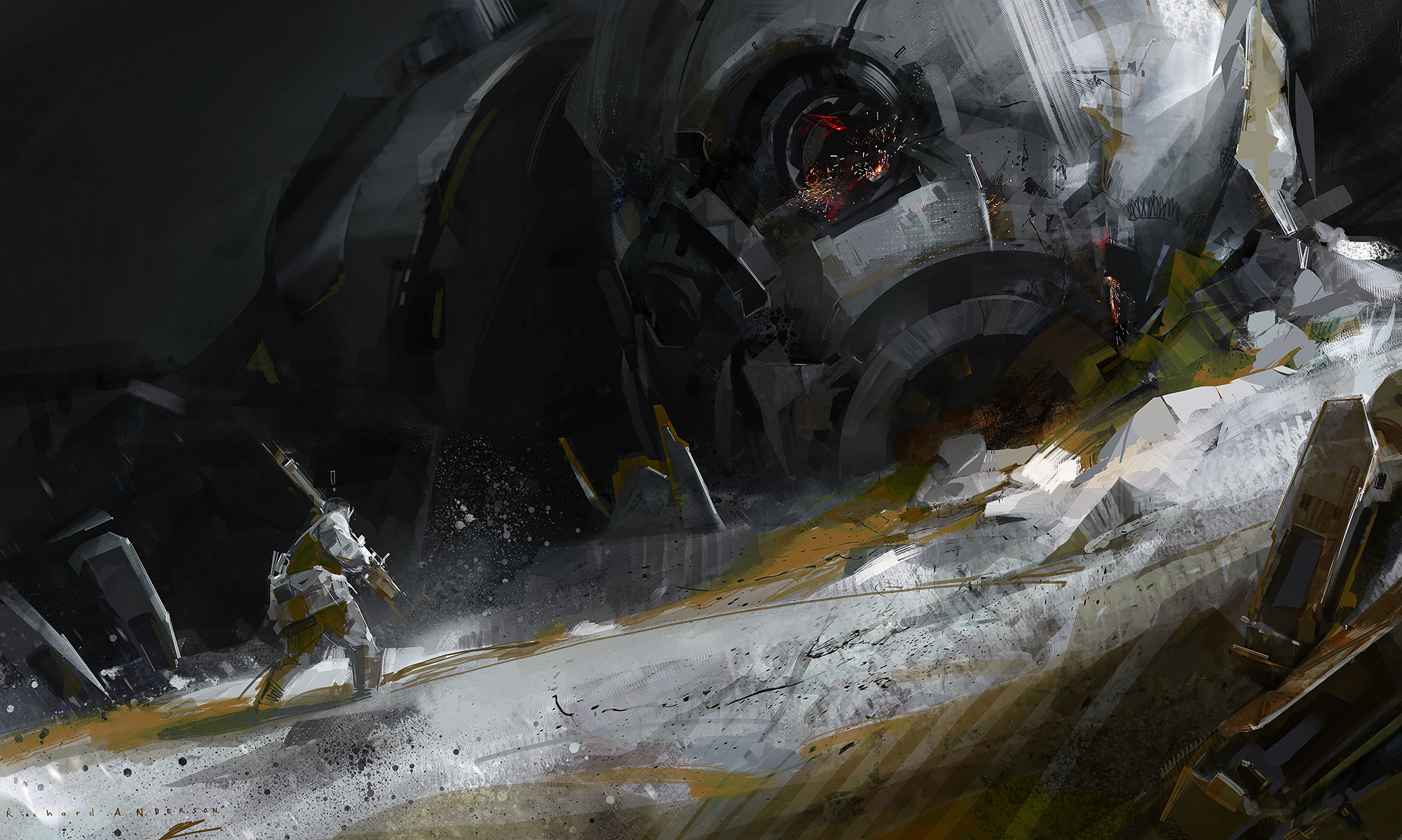 david &amp; goliath theme, man vs ancient bot