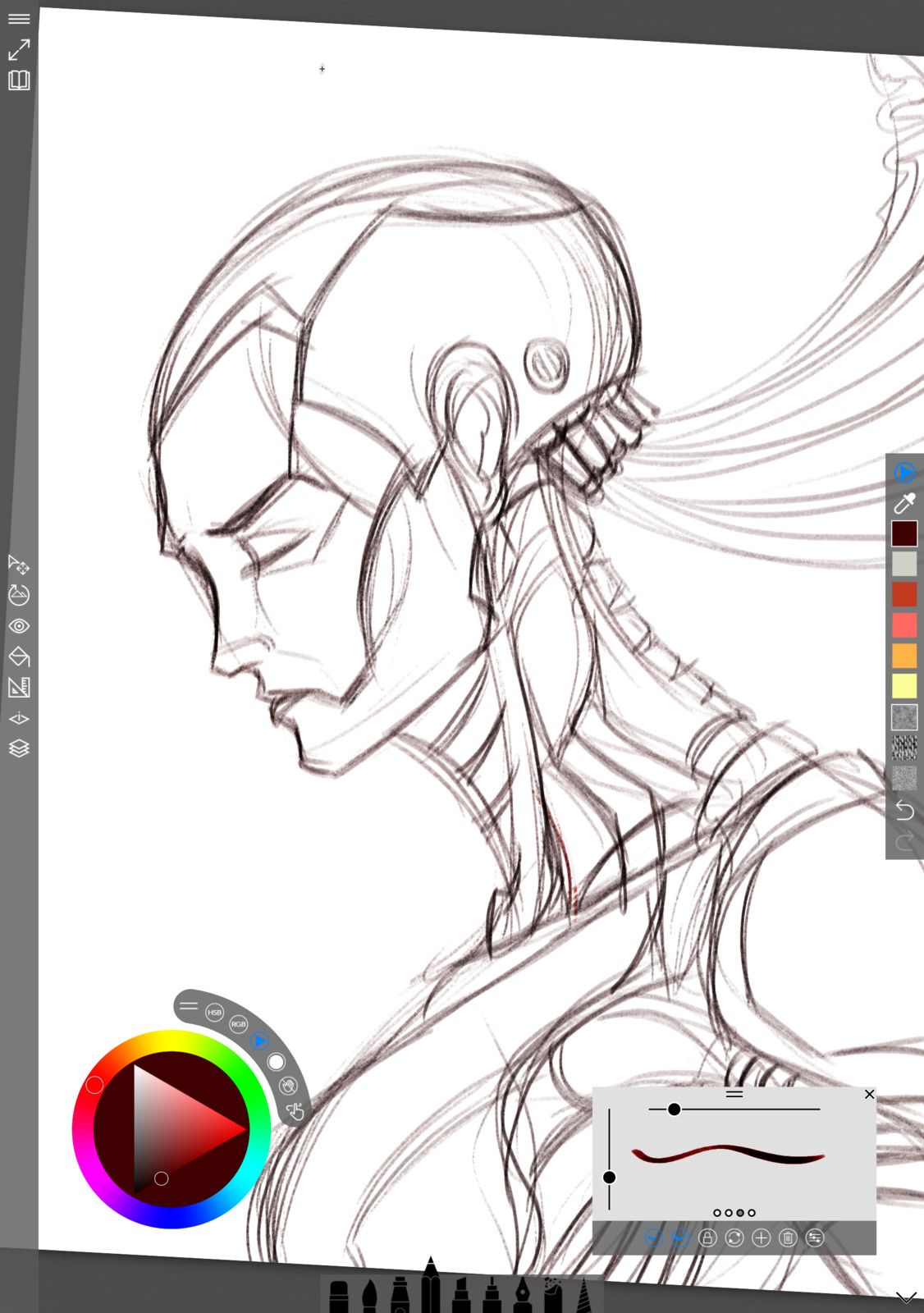 01 - Pencil concept rough sketch