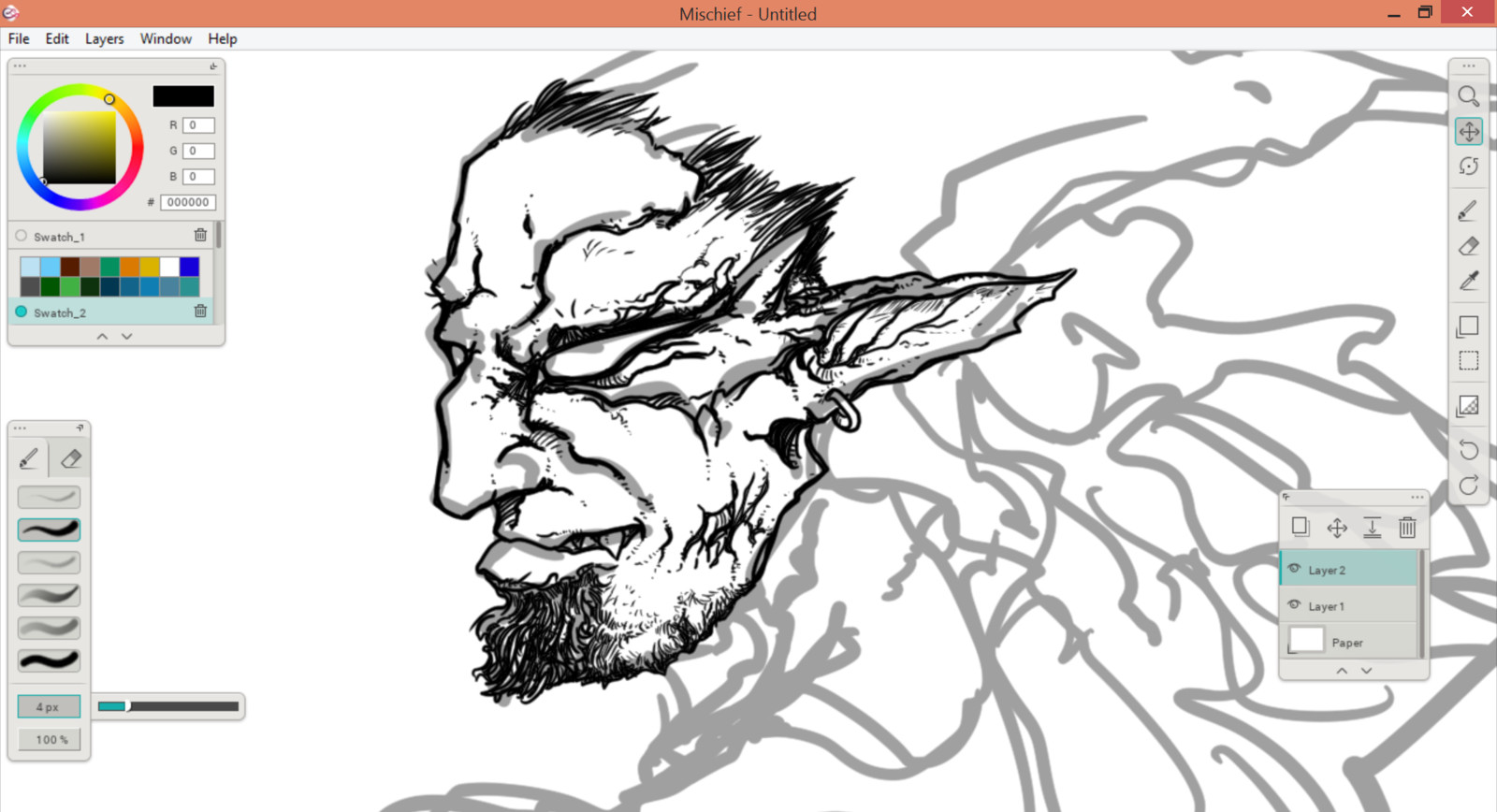 02 - Inking the face