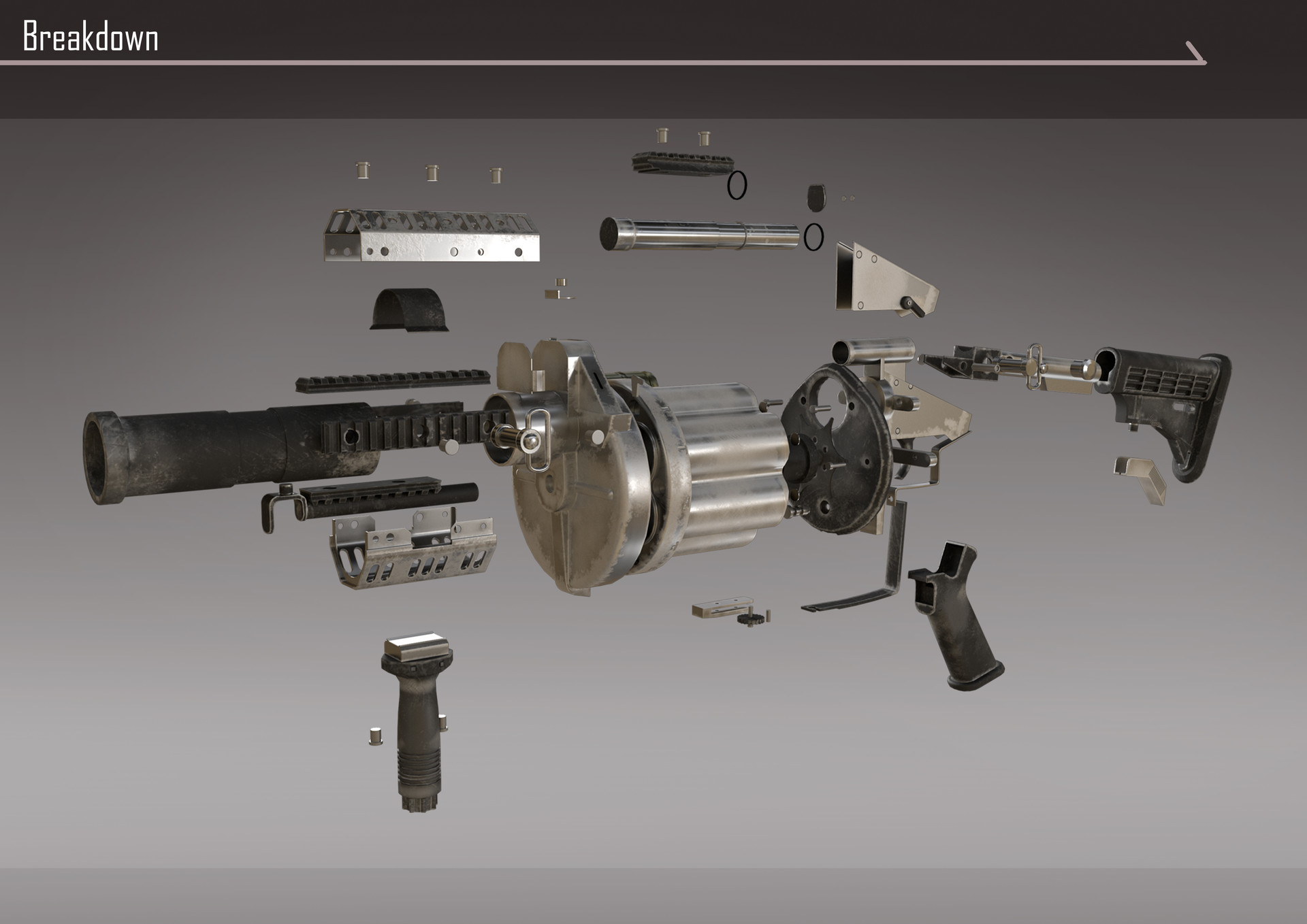 Qi Hao Pung - M32 Multiple Grenade Launcher, image size:1920x1358