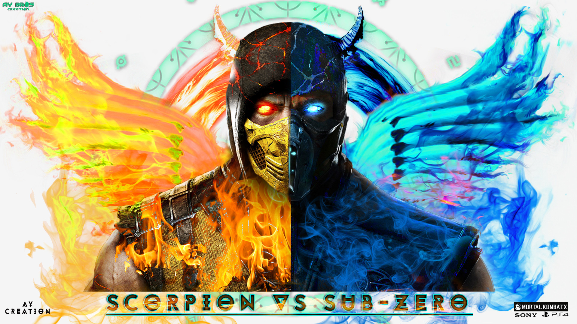 Artstation Photoshopmanipulation Scorpion Vs Sub Zero Mk X
