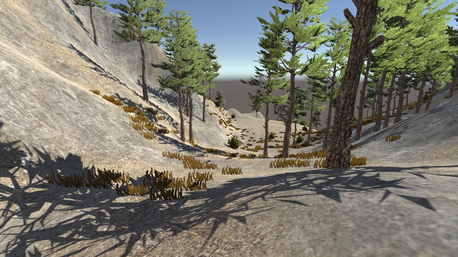 Unity trees. Пустынные скалы в Юнити. Unity органика сцена природы. Как сделать панорамное окружение в Unity.