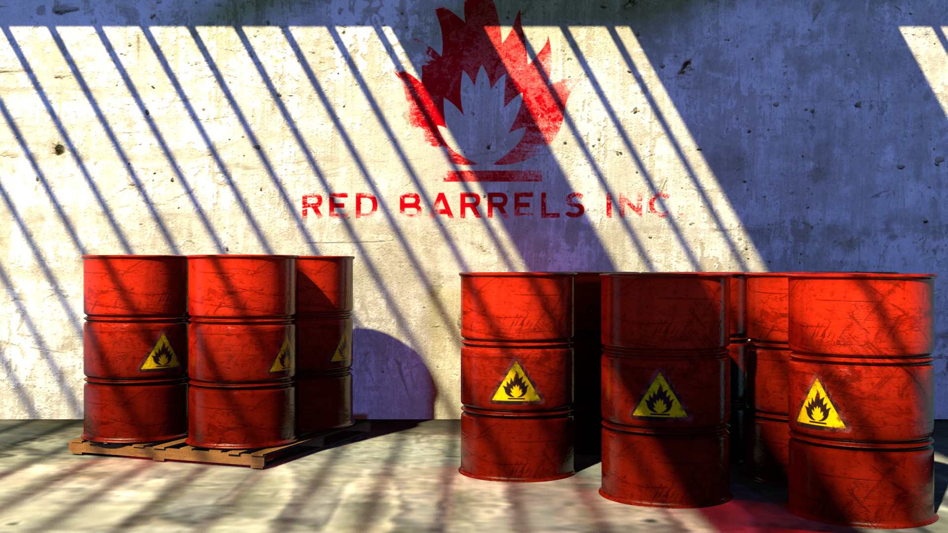 simply barrels, the red barrels.