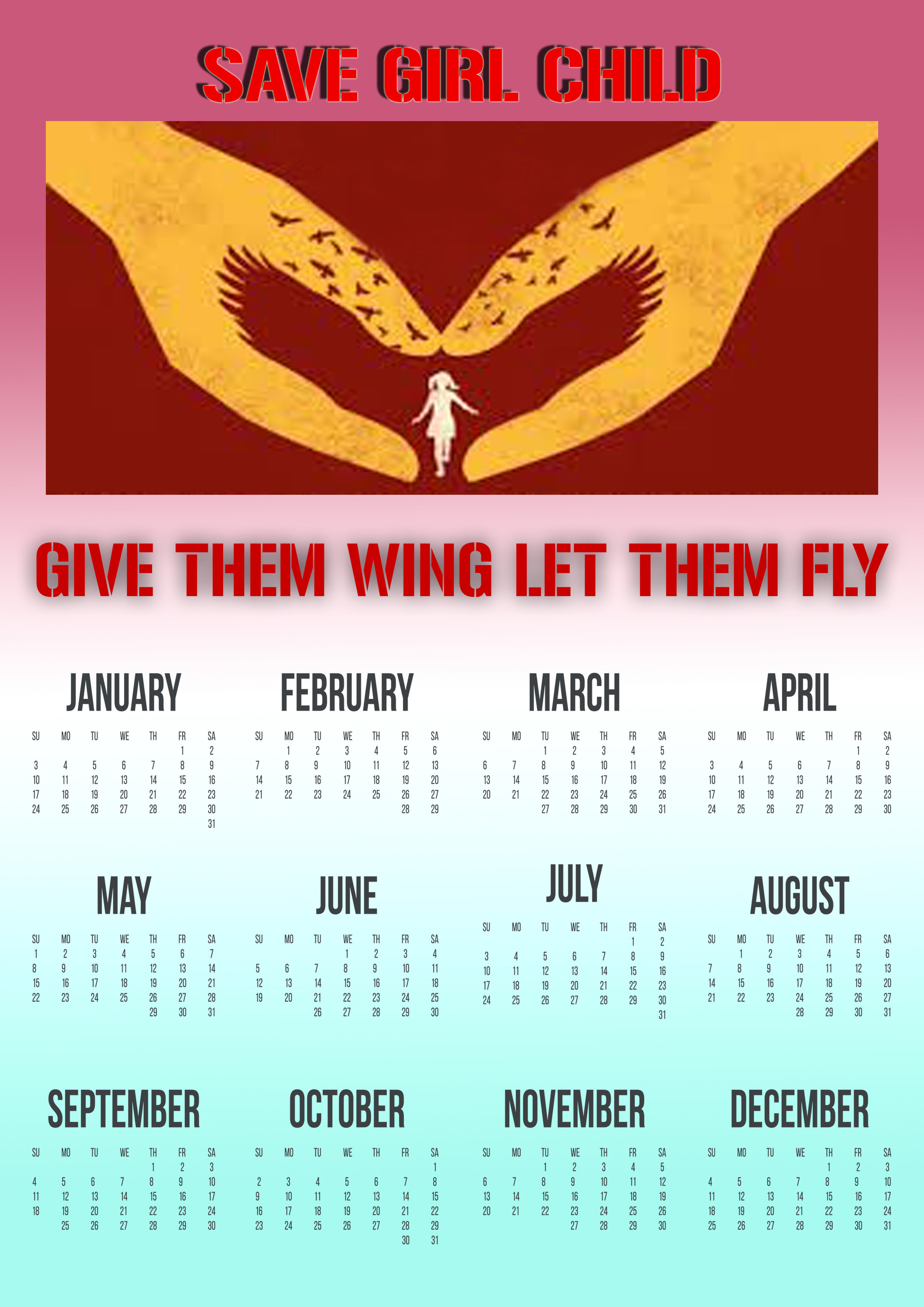 titisun choochoed - Save girl child (calender), image size:1920x2716