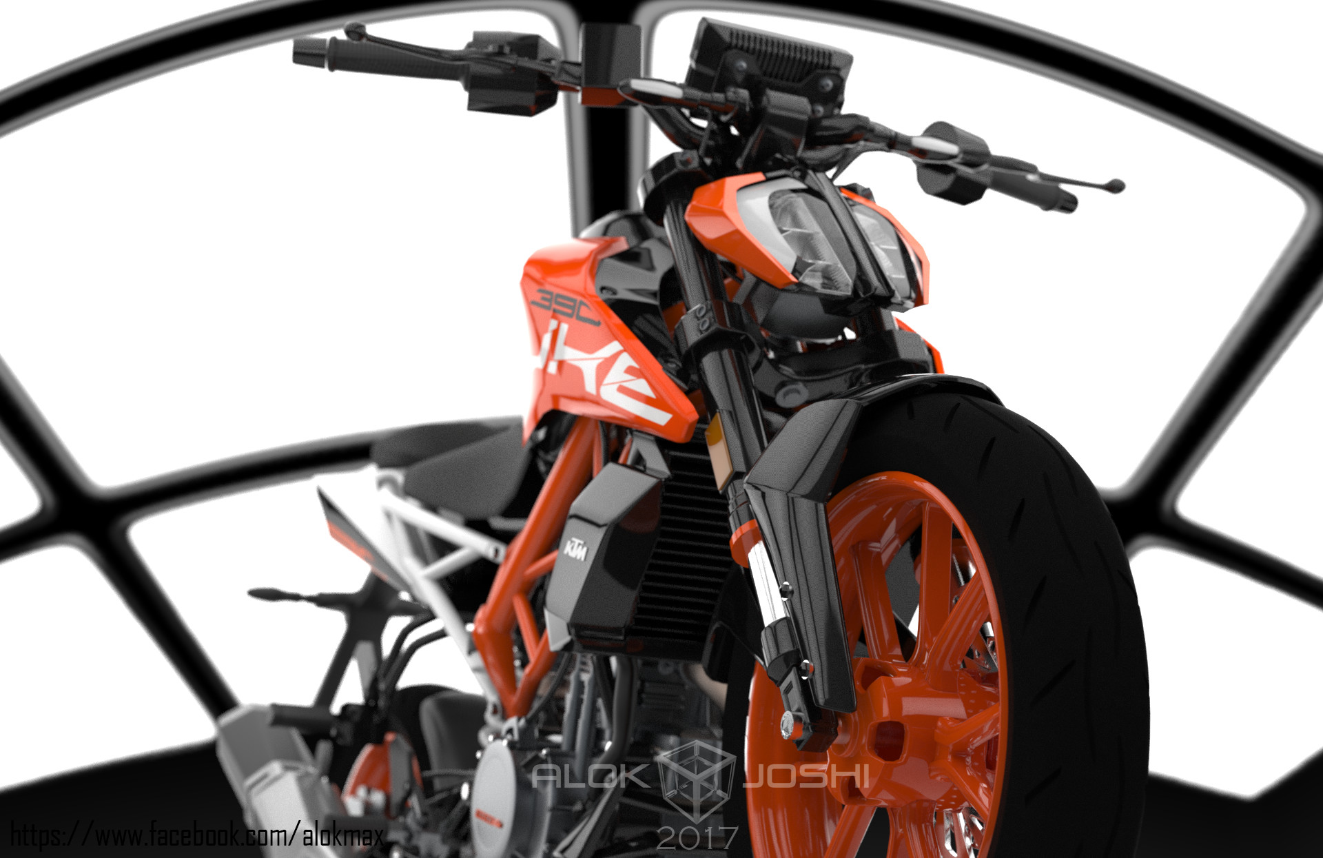 Artstation 2017 Ktm Duke 390 3d Model Alok Joshi