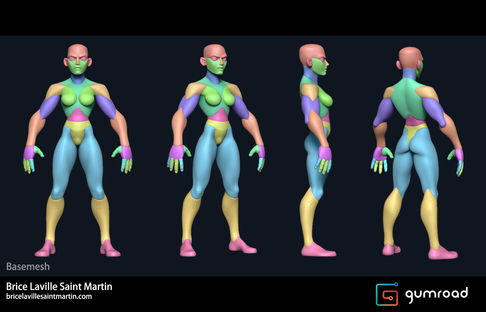 Stylized Body Basemesh for Zbrush