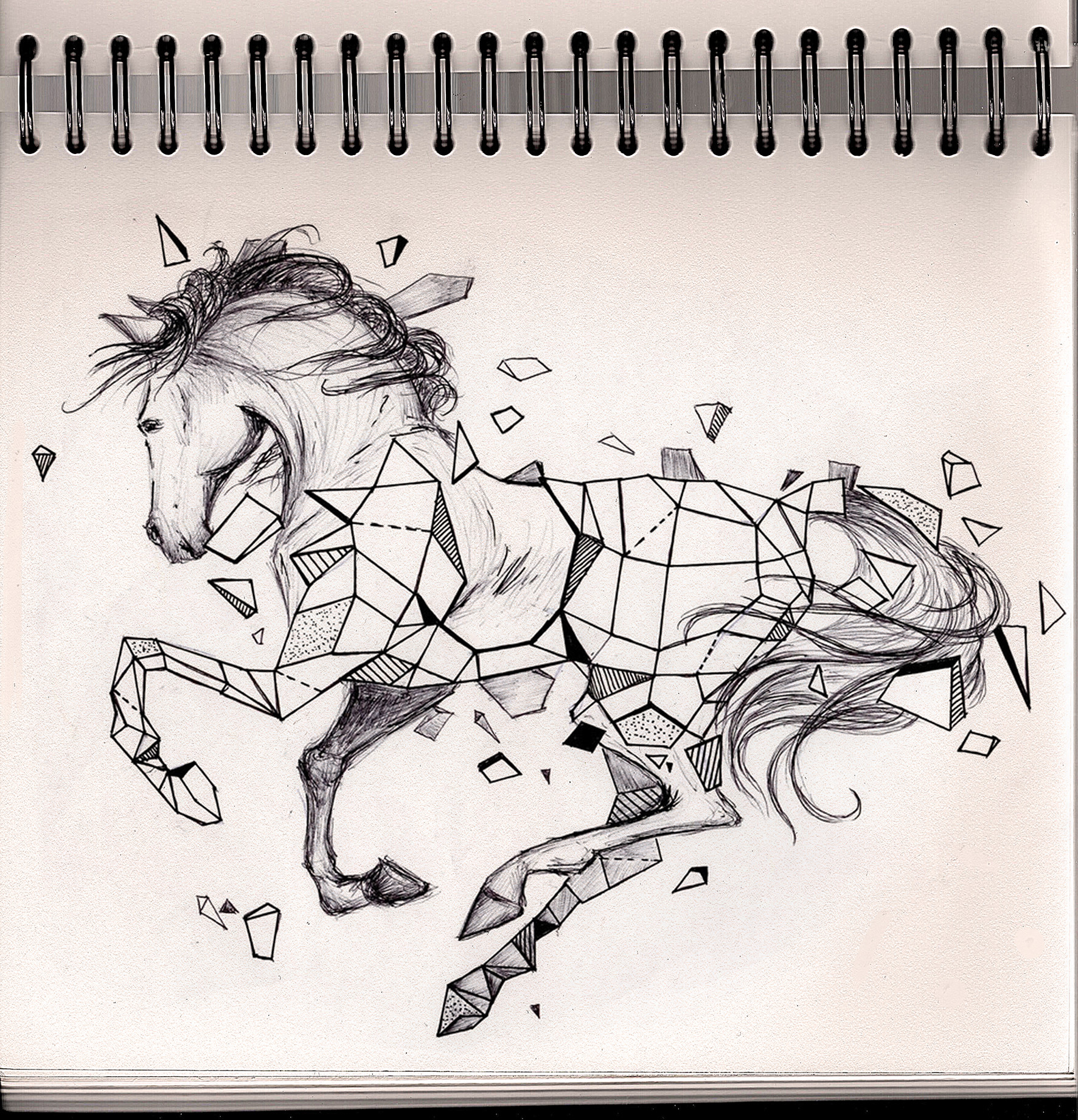Лошадь в геометрическом стиле. Татуировки коня эскиз. Стилизованная лошадь Графика