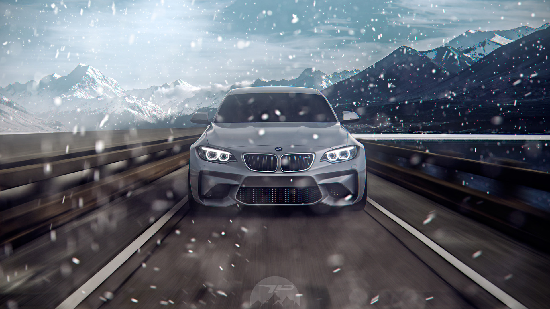 ArtStation - BMW M2 Snow-time, image size:1920x1080