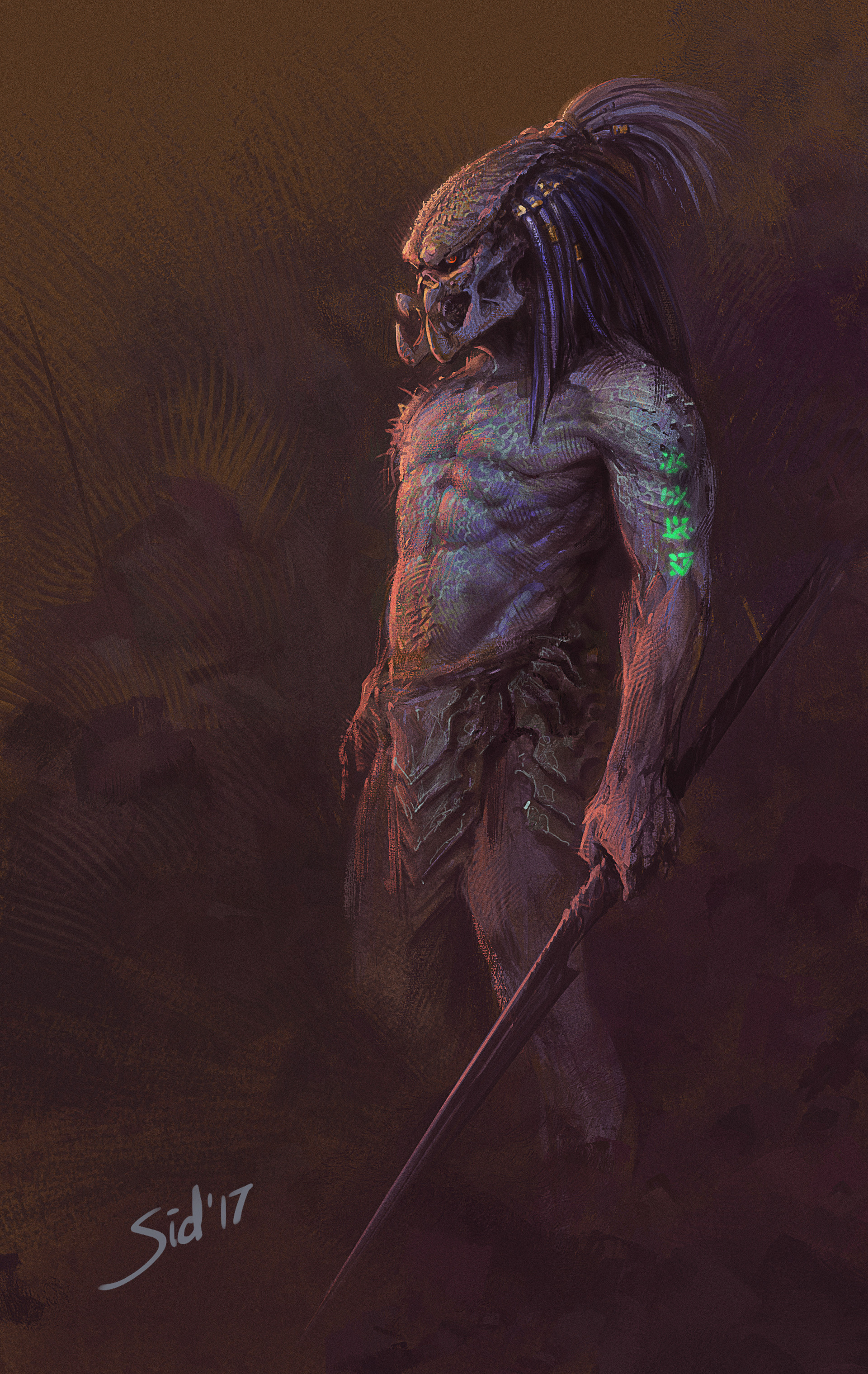 ArtStation - Predator. Green Tattoo.