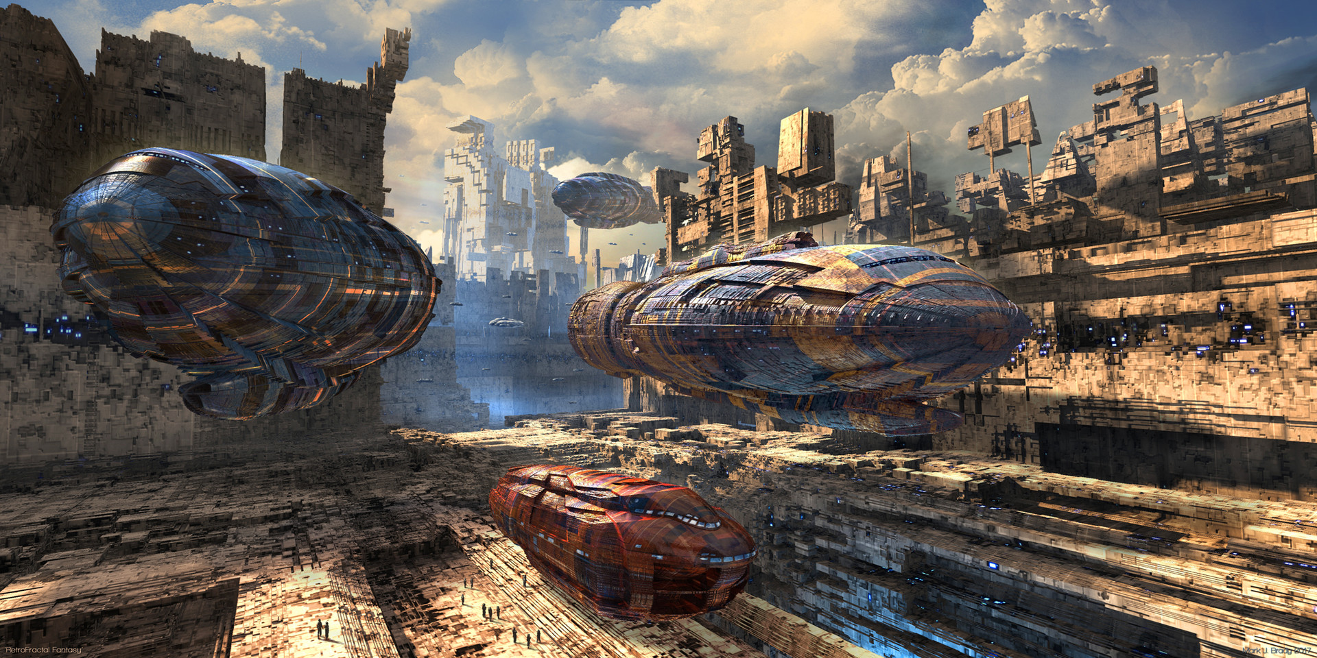 Artstation Retrofractal Fantasy 3d Fractal Illustration