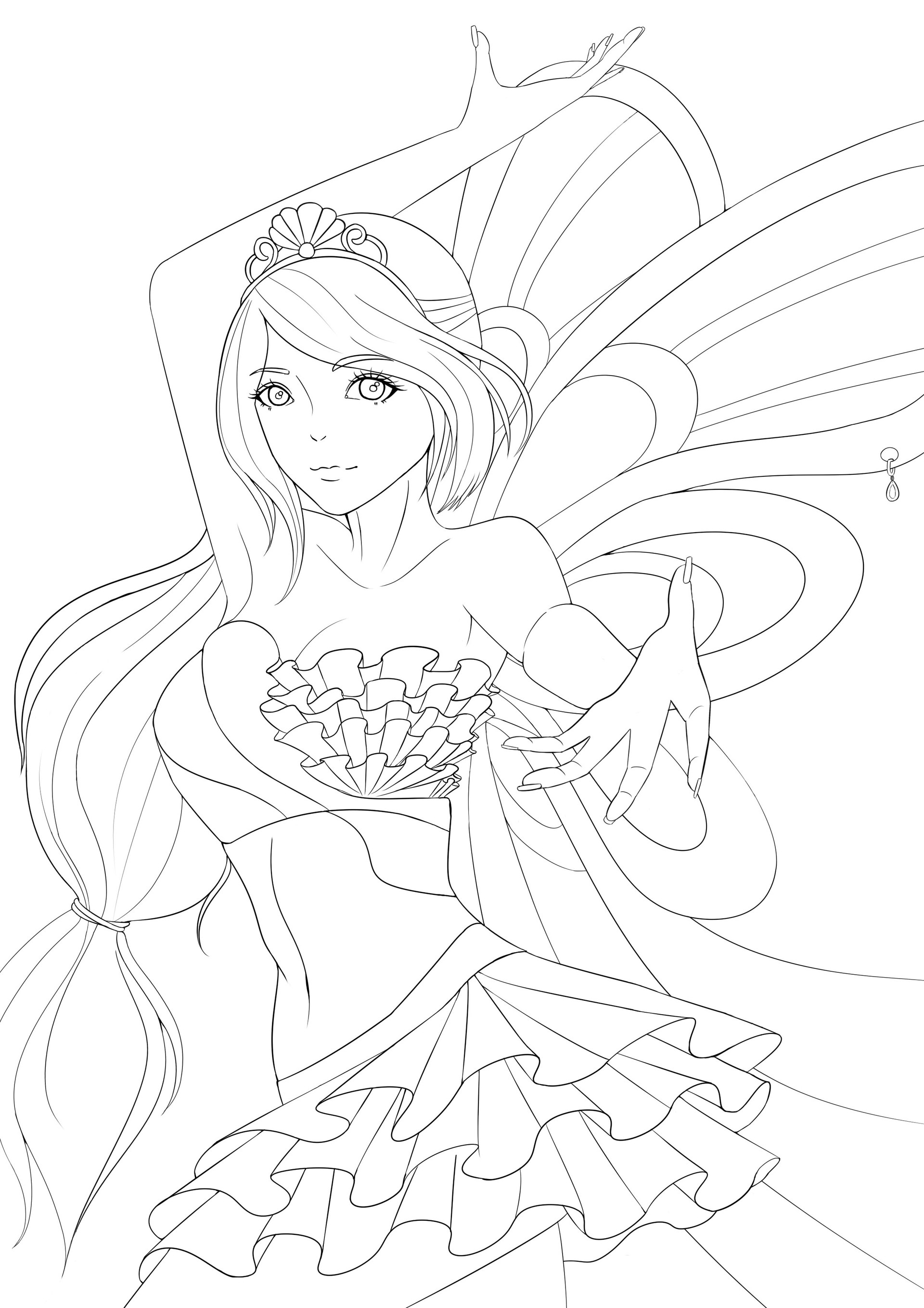 Winx Club Stella 2 coloring page | Free Printable Coloring Pages