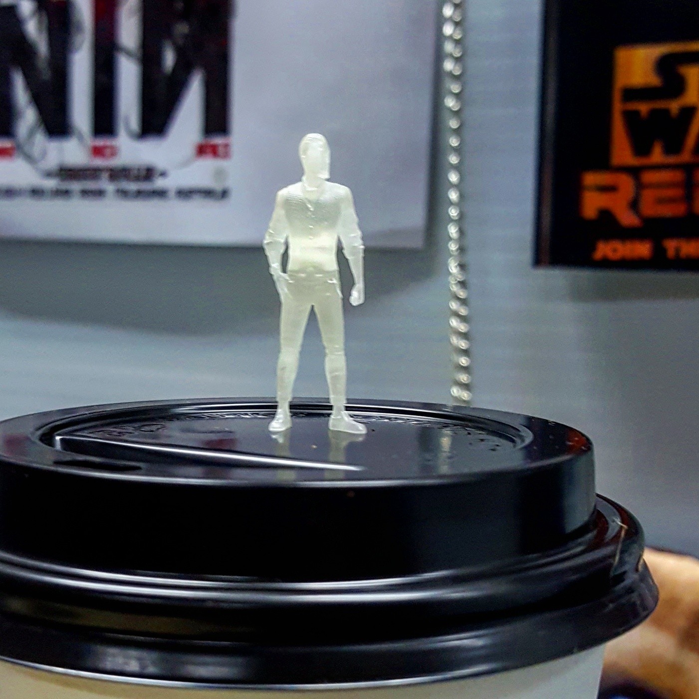 Check out the mini prototype chillin' on top of my coffee cup!