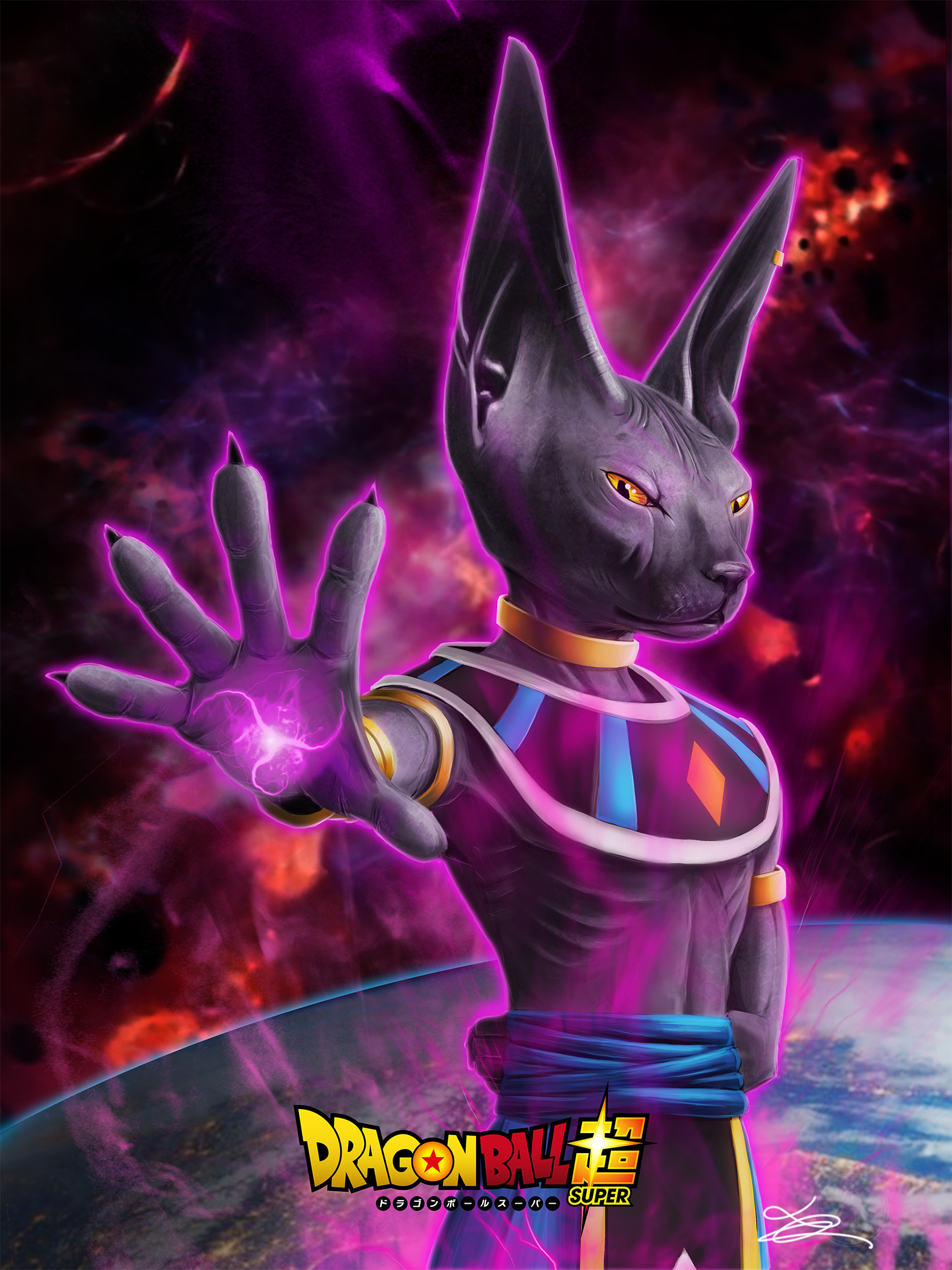 Artstation Beerus Realistic Beerus And Tattooed Beerus