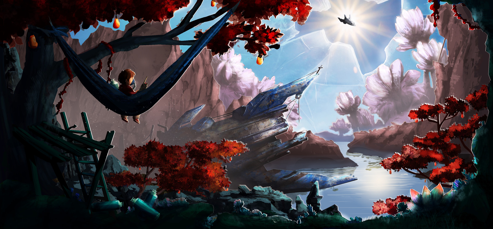 Illustration based on a novel.Illustration made in my 4th semester in a envrironment design class with Raphael Lacoste. 