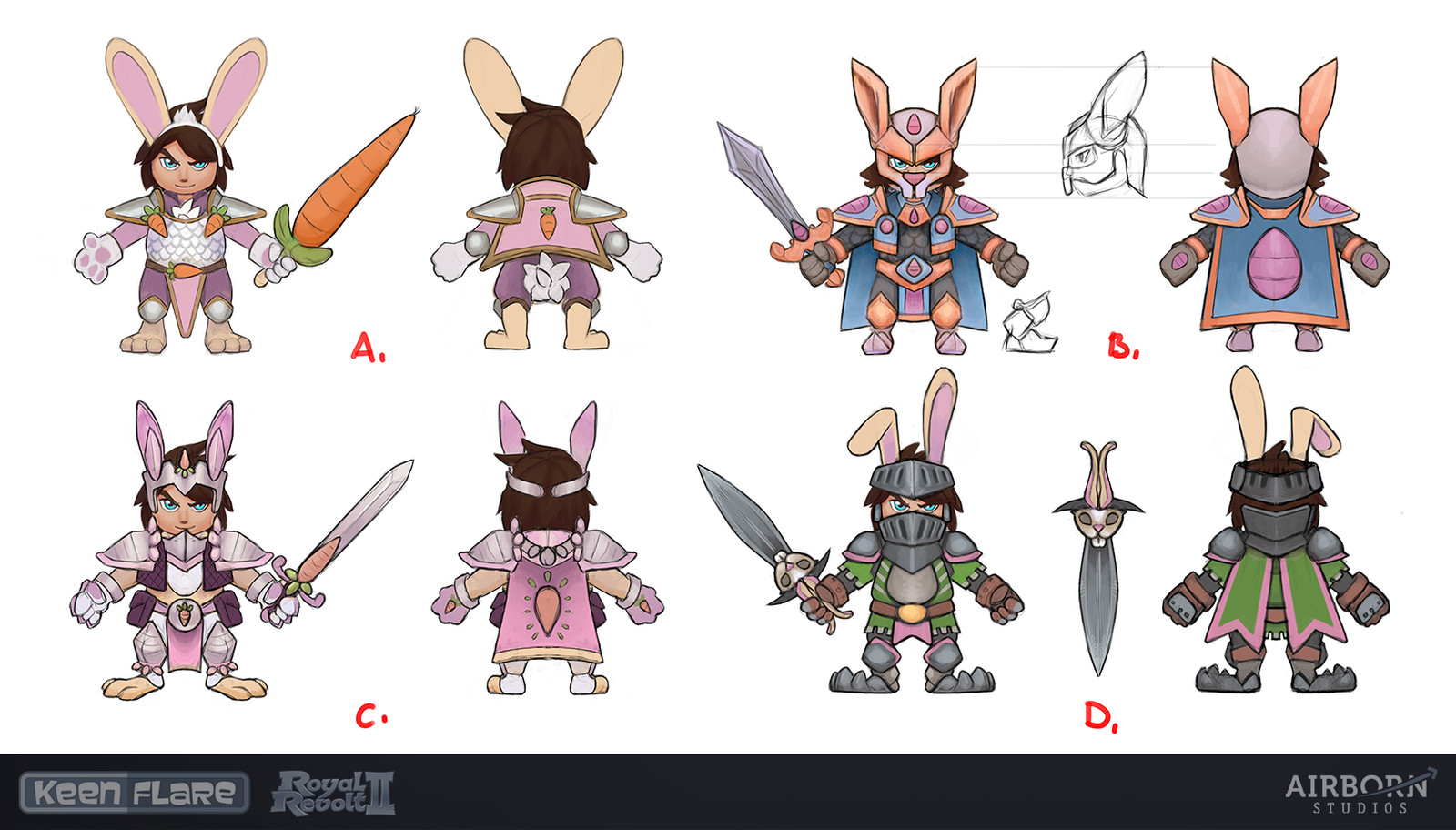 Royal Revolt 2: Bunny Set first drafts by Mario Manzanares 