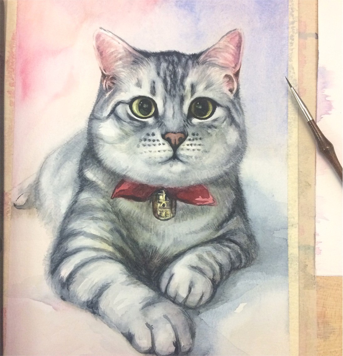 Рисунки гуашью кошки