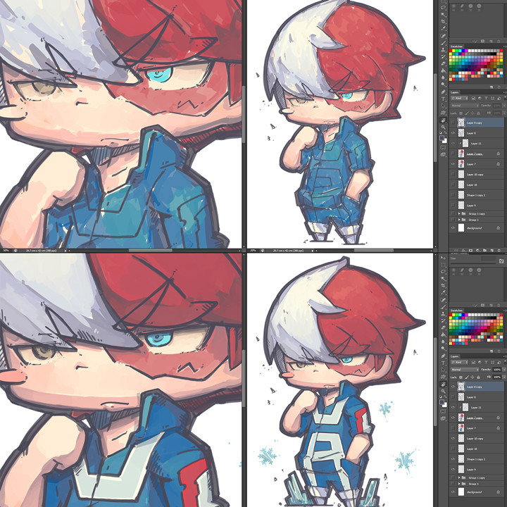 Artstation 492 Shoto Todoroki Jr Pencil