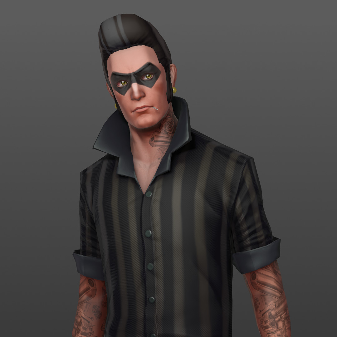  ArtStation - Guy with Mask Tattoo