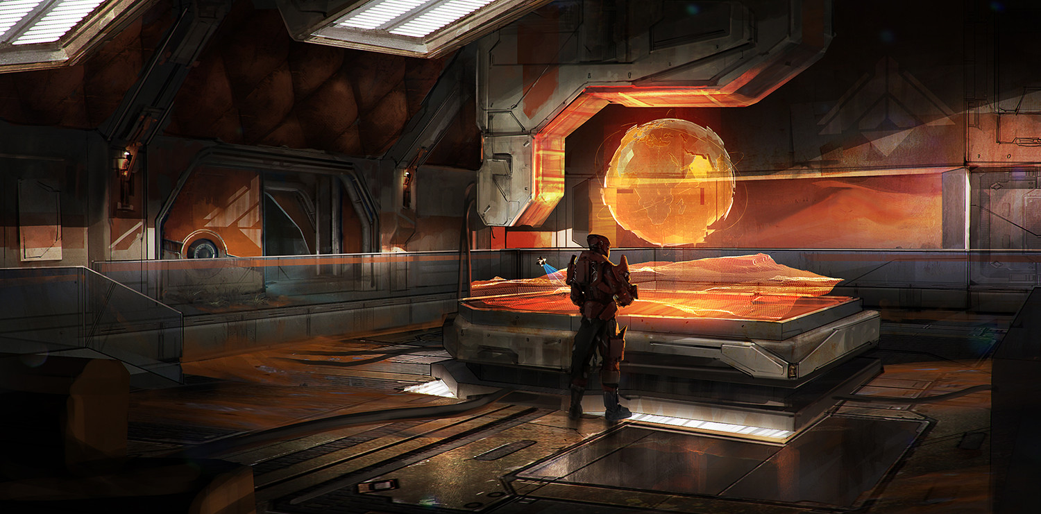 Rough painting based on one of Adrian's pieces on a Cabal interior
