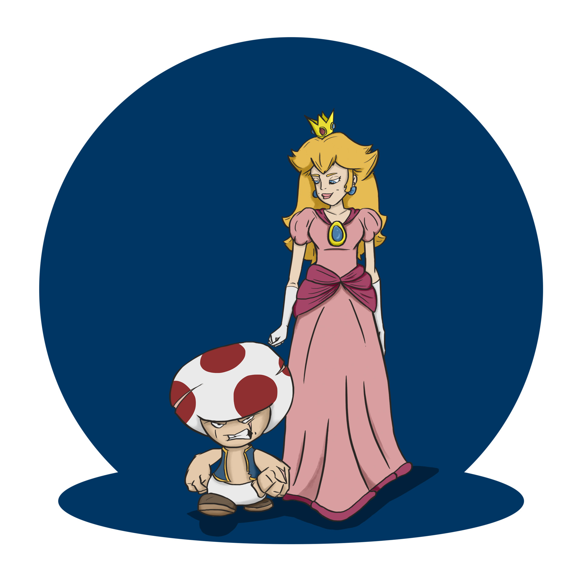Artstation Princess Peach And Toad
