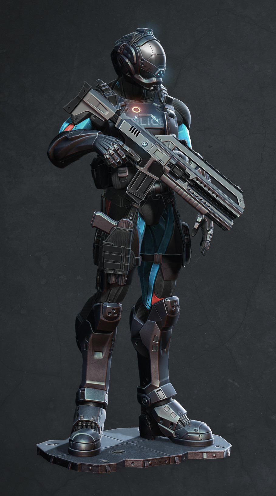 Marcelo M Prado 3d Game Artist Sci Fi Policeman 3d Printing