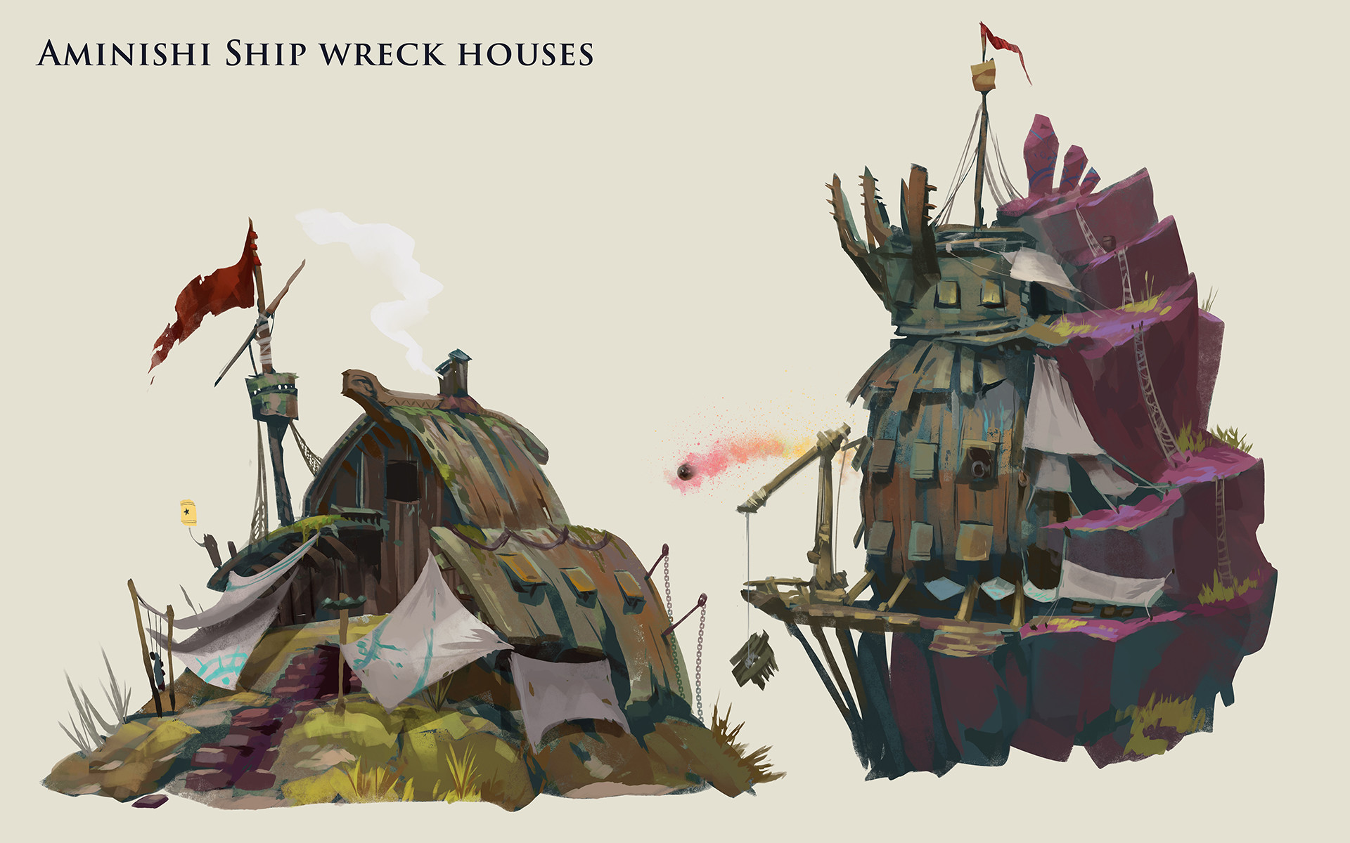 ArtStation - Eastern Island Buildings