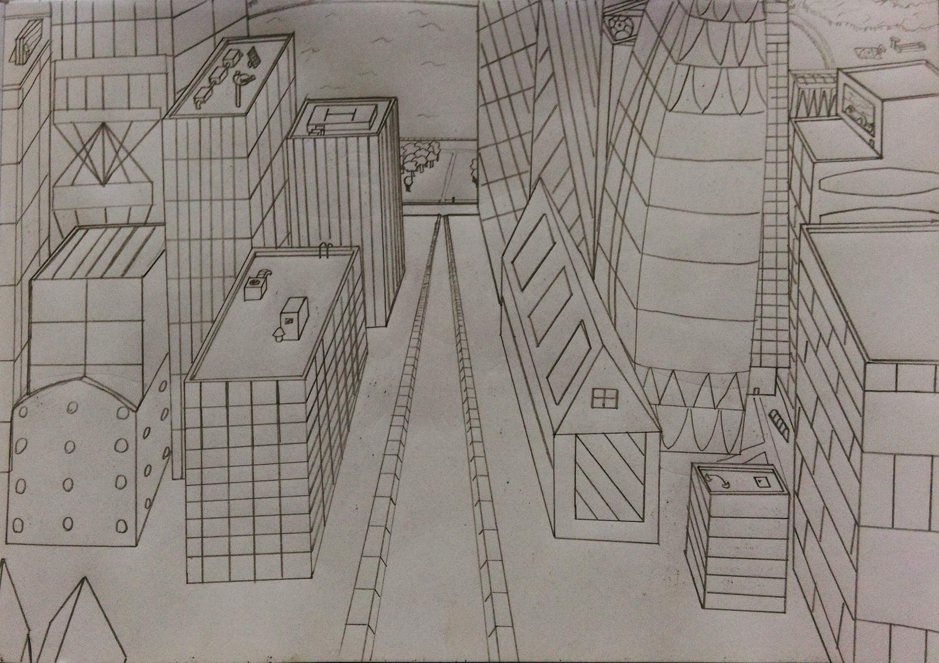 Sketch town square. Sketch of city streets of cremona. italy. painted with  chalk on black. | CanStock
