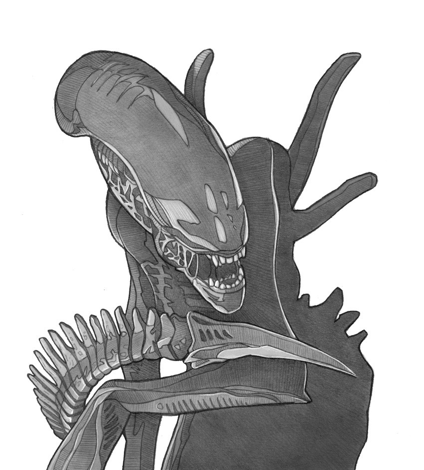 Artstation Alien Xenomorph Movie Poster Ruben Megido