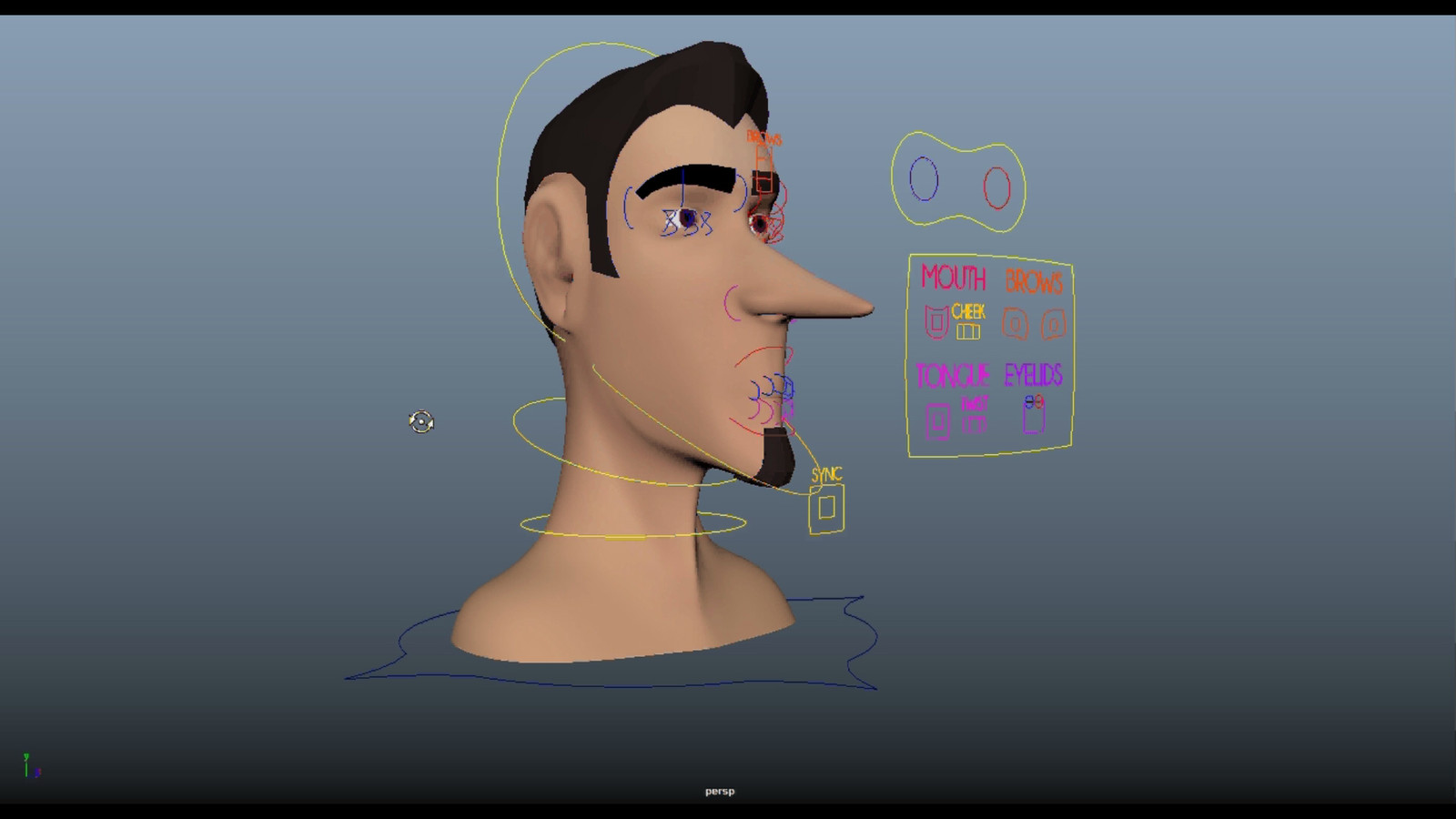 Luis D. Gómez Quesada - Facial Rig & Short Animation Project - The Raven