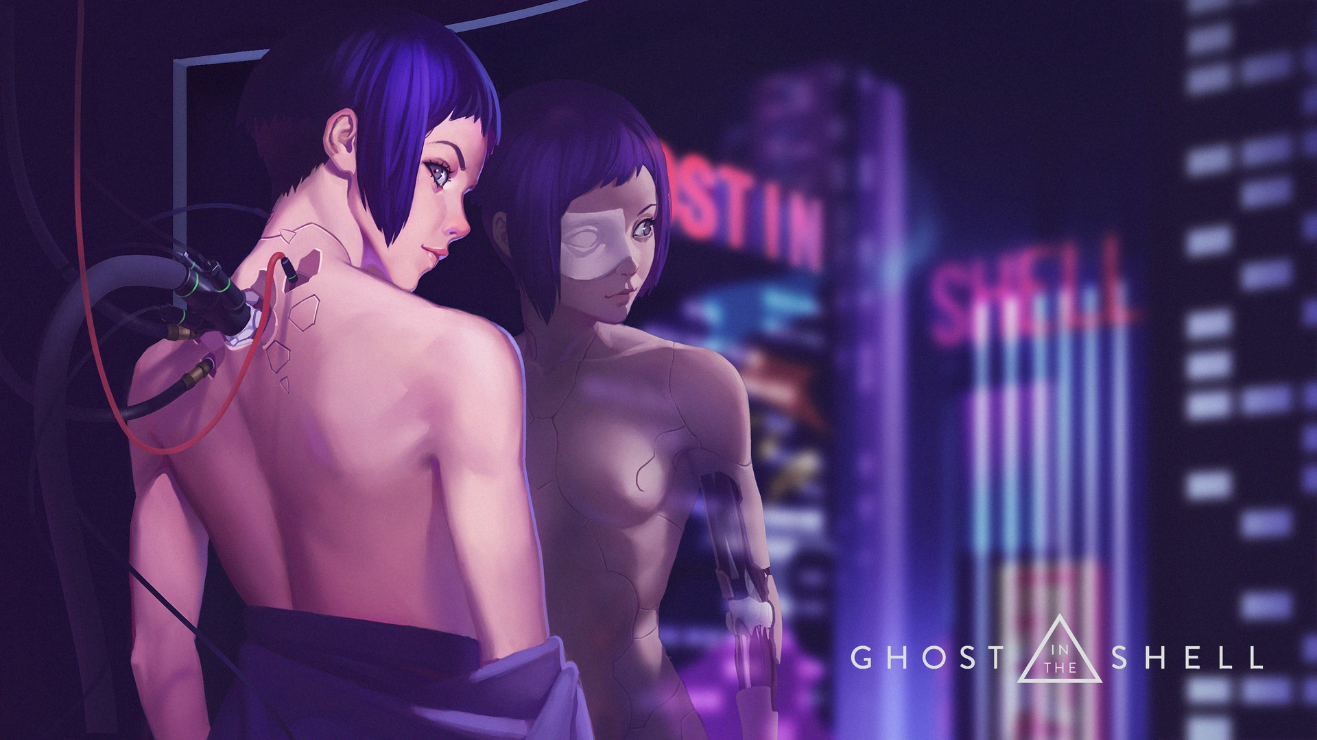 Artstation Kusanagi Motoko Zhe Wang