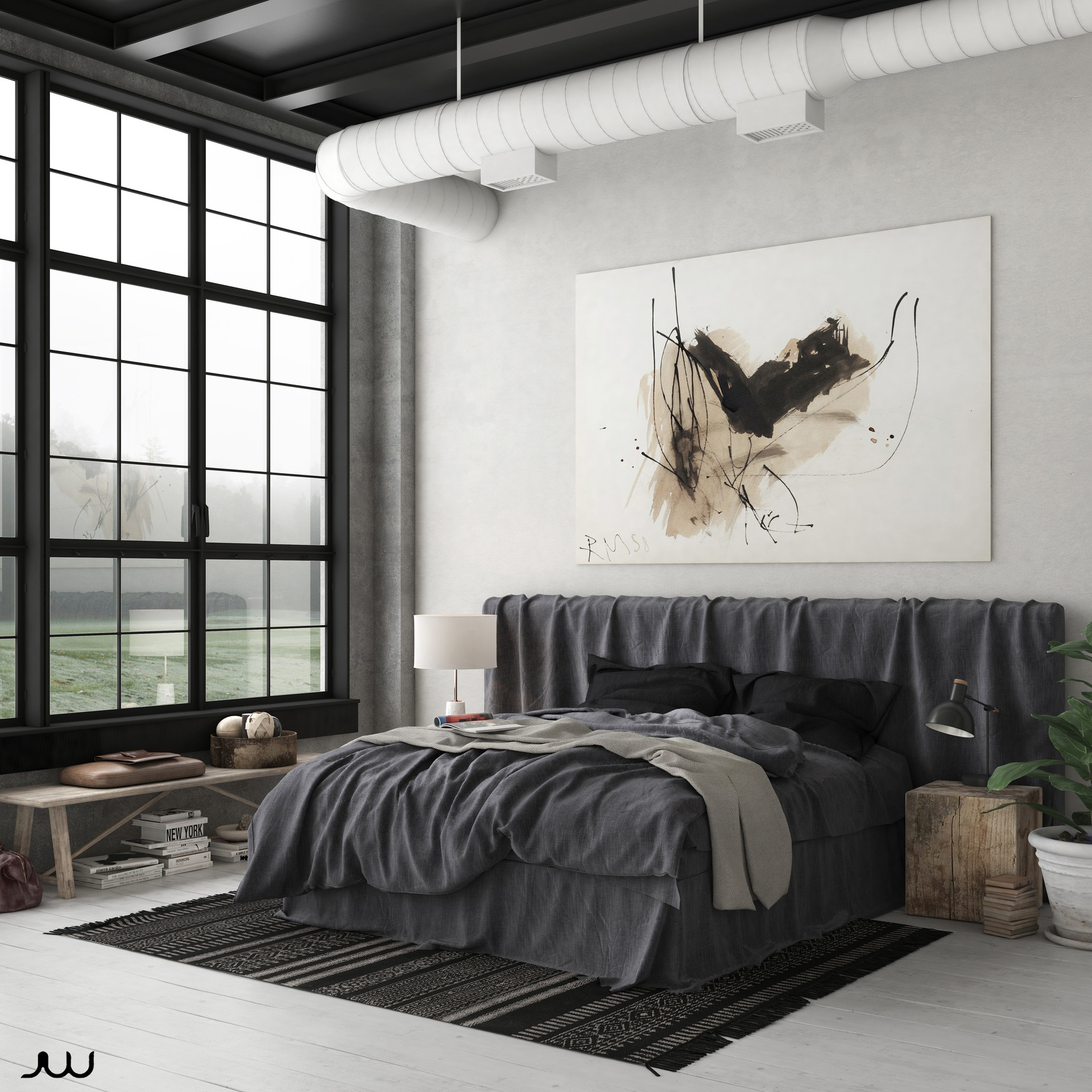 ArtStation - Scandinavian Bedroom