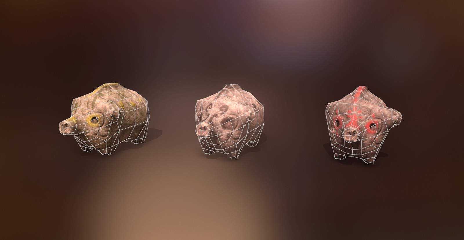 Pigs props wireframe