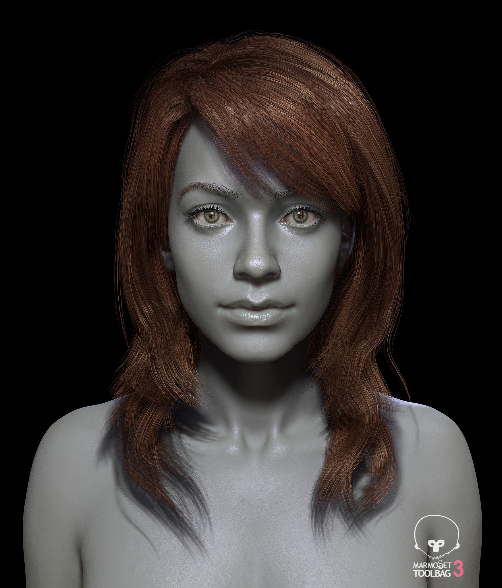 ArtStation - Realistic Female Hairstyle