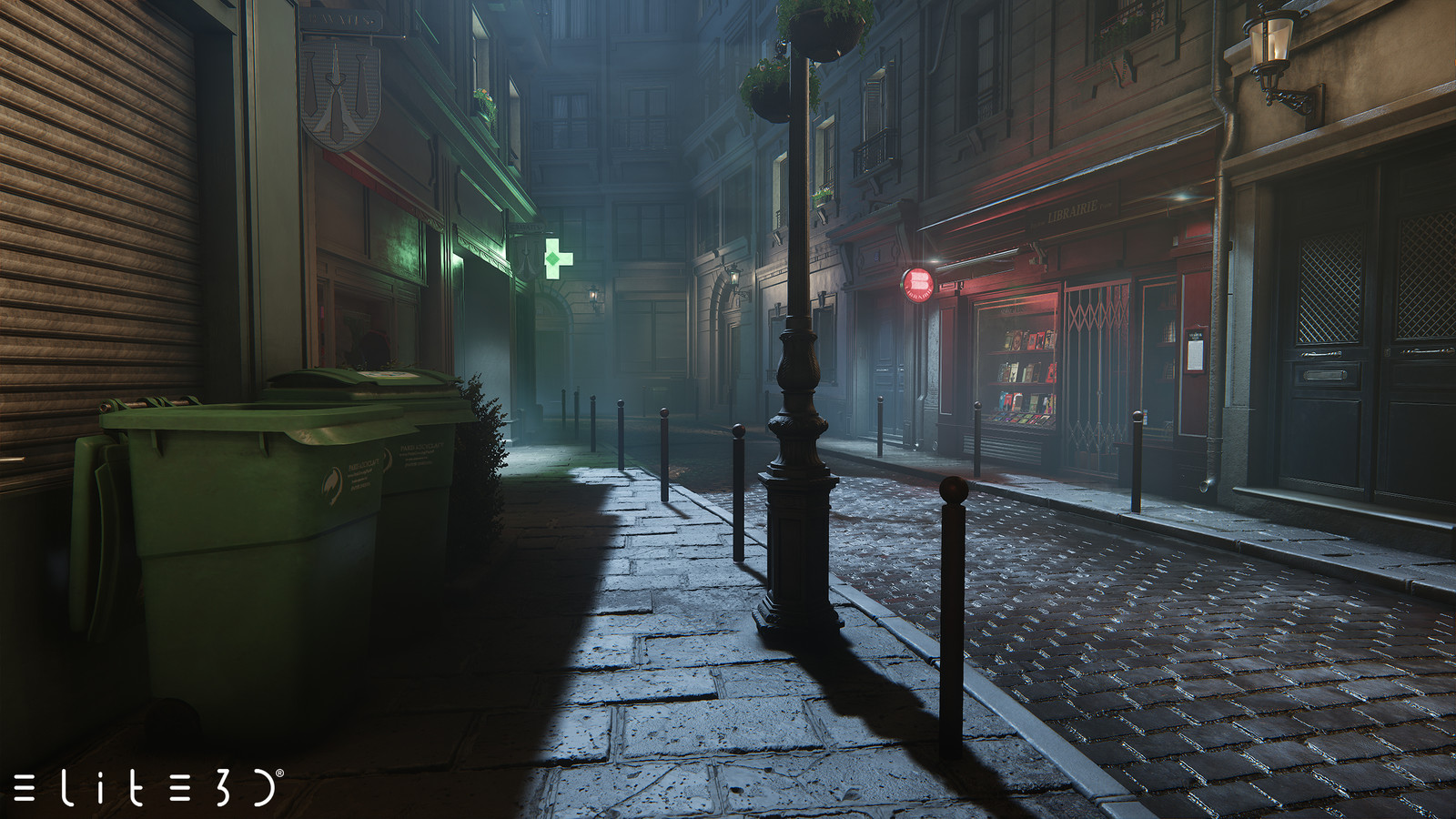 elite3d studio - "Bistro Scene" created for Amazon Lumberyard Engine.