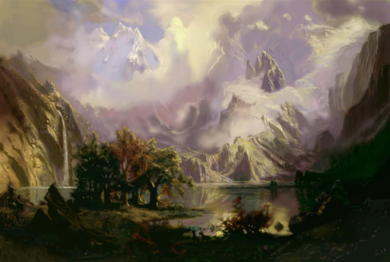 Youenn Guilloux Albert Bierstadt Study 1