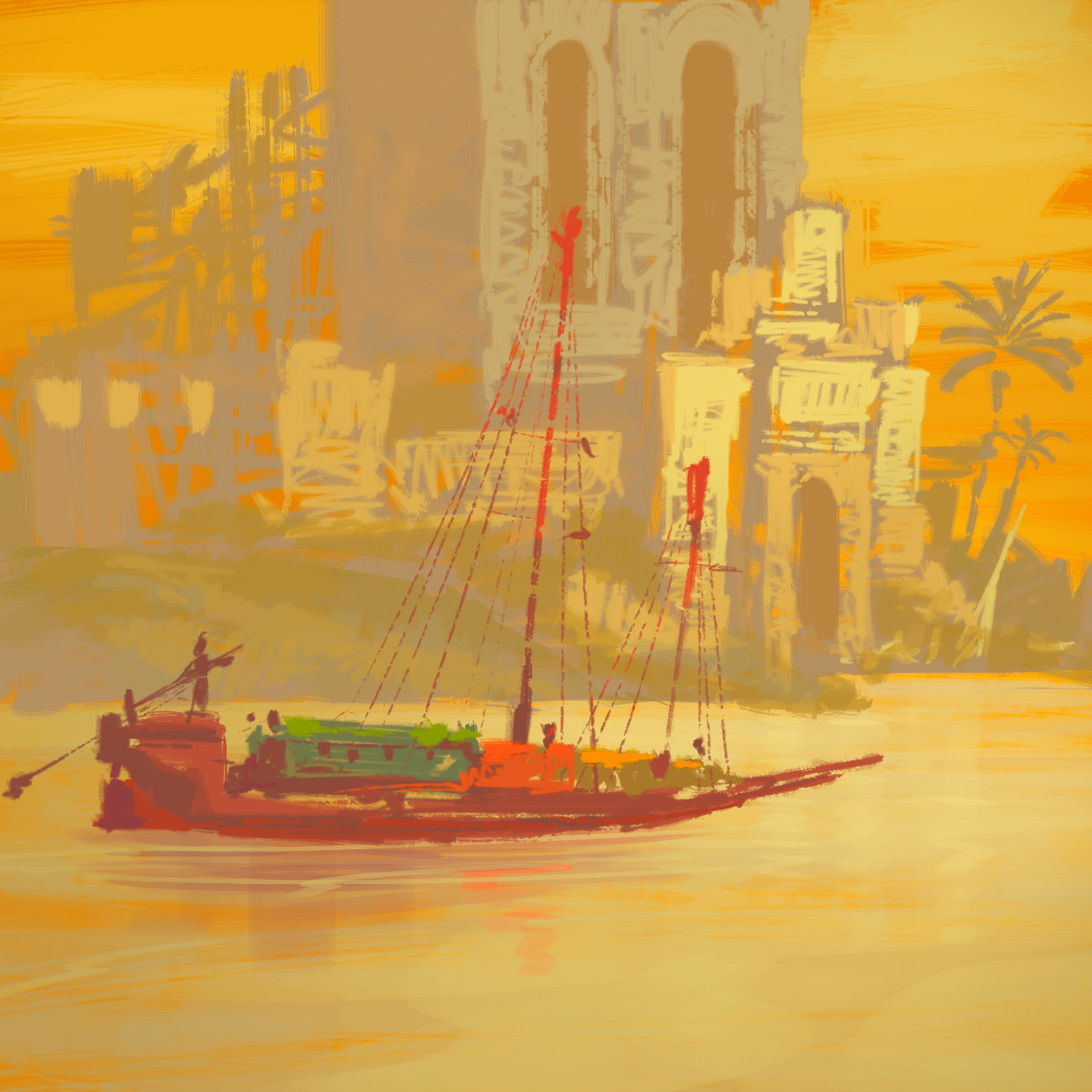 Along the Nile- pushing the color ideas