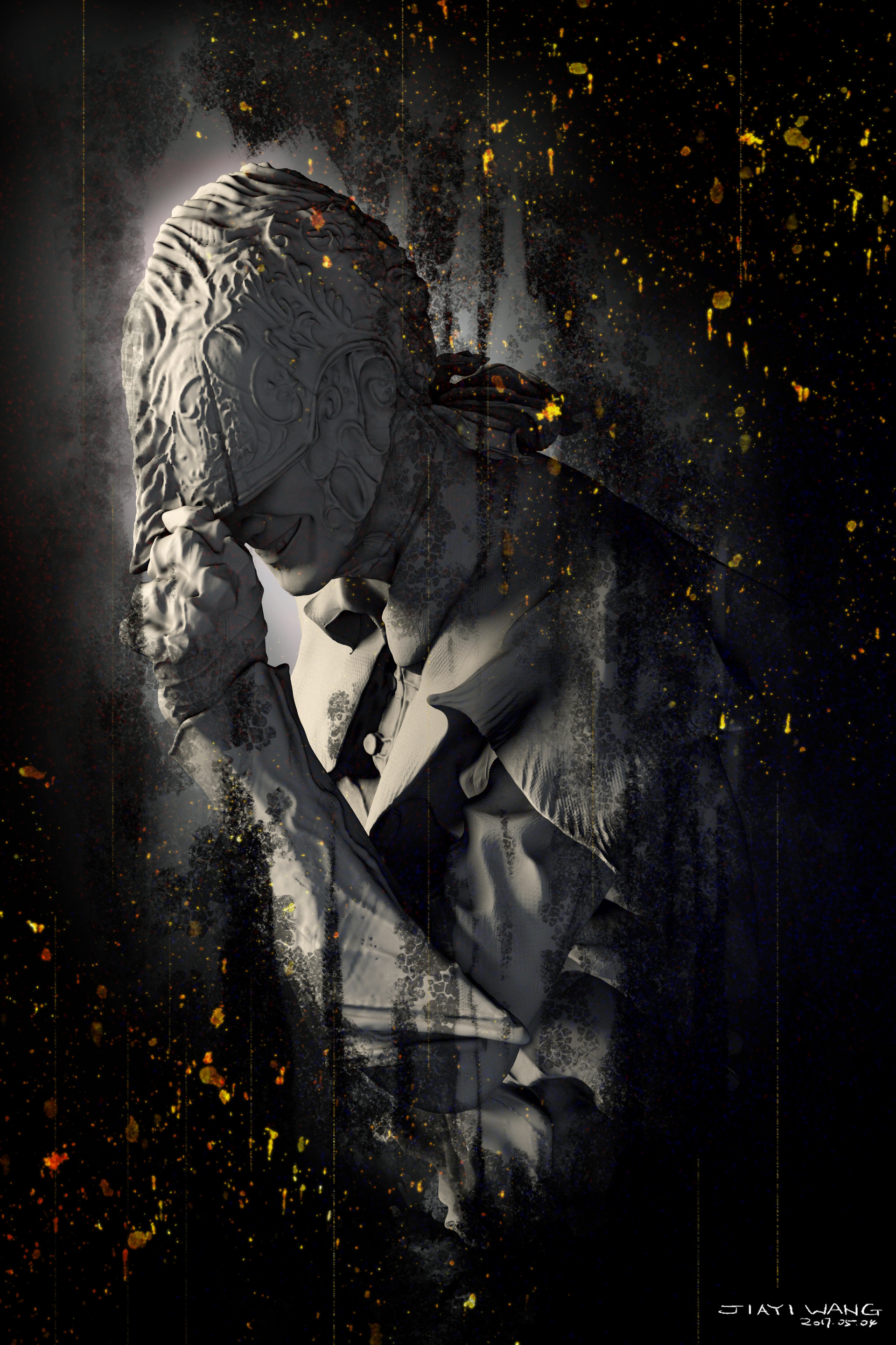 Jiayi Wang - Bloodborne Fan Art - Bloody Crow of Cainhurst