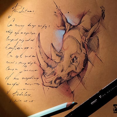 Psdelux rhino sketch drawing psdelux