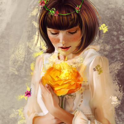 Hanaa medhat girl with the flower1