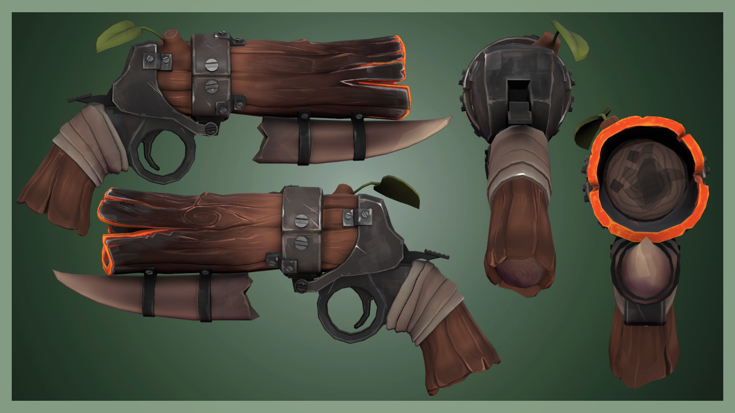 Artstation Hand Painted Texture Art For Tf2 3d Model Weapon