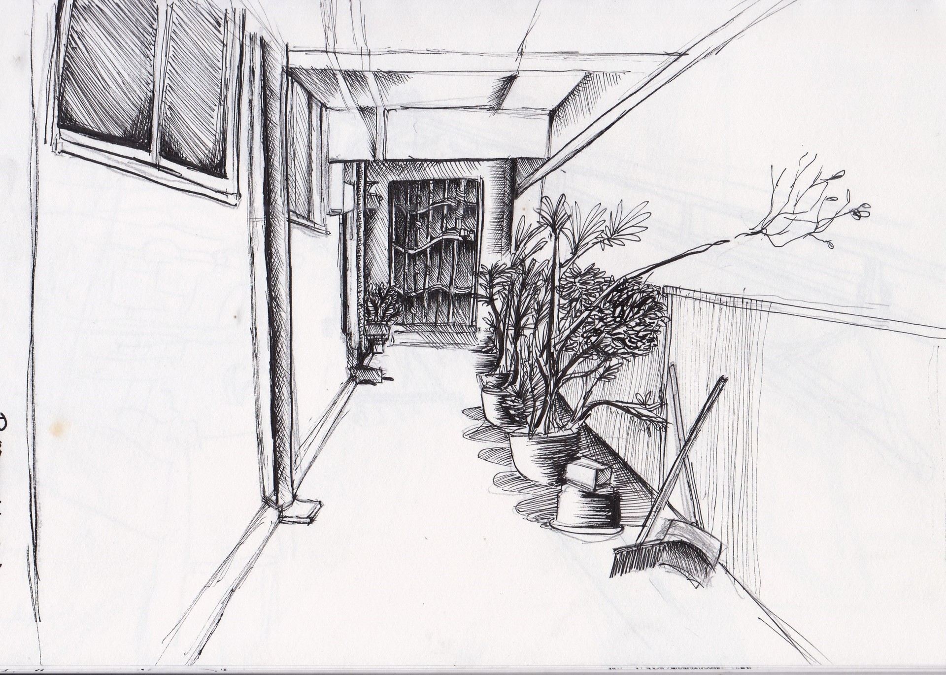 Perspective drawing (Drawing Fundamentals assignment) by Lim Kyra.