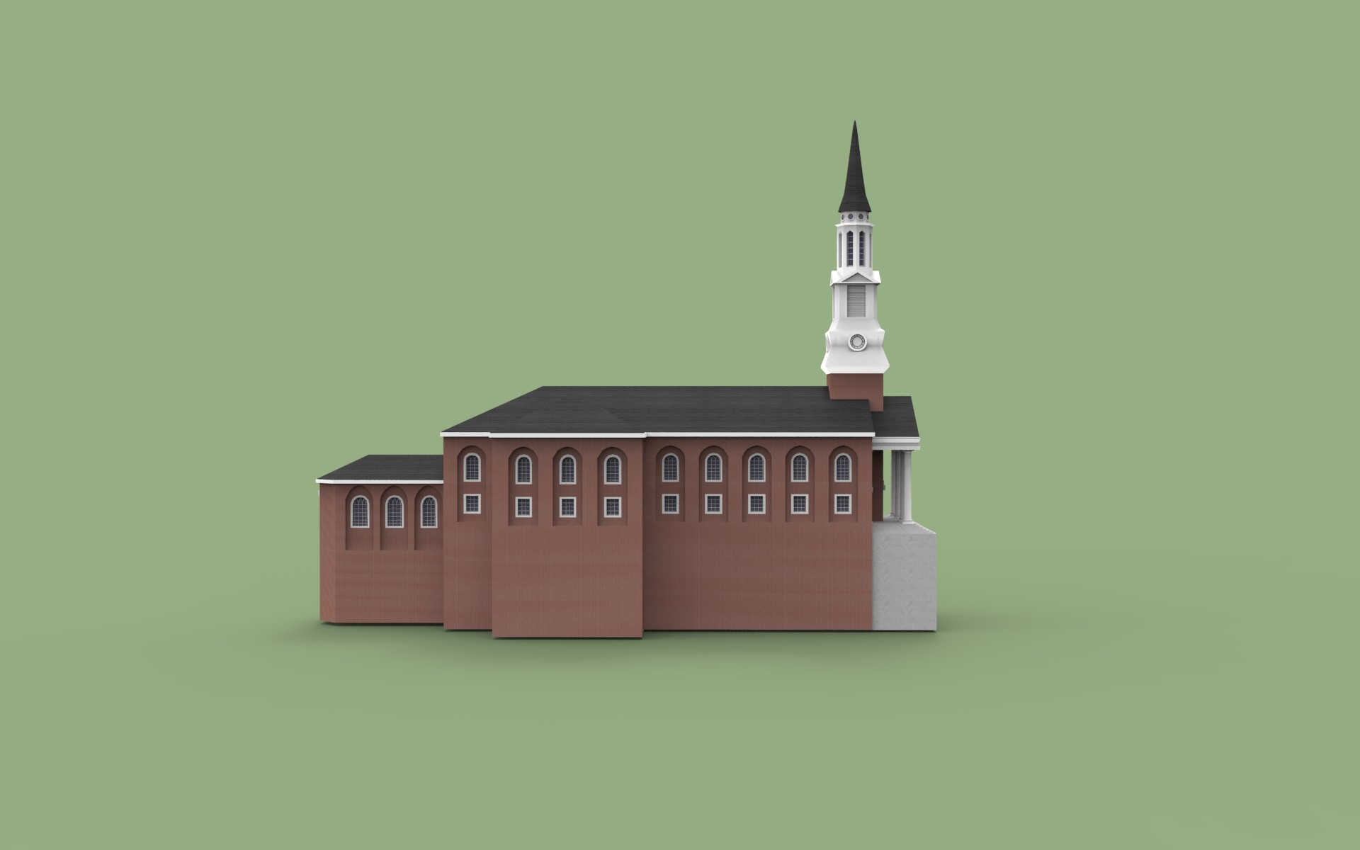 SteelWolf - UMD Memorial Chapel - model for Unity 3d