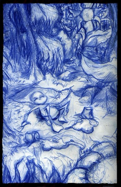 Lost Bee on Sunflower Forest