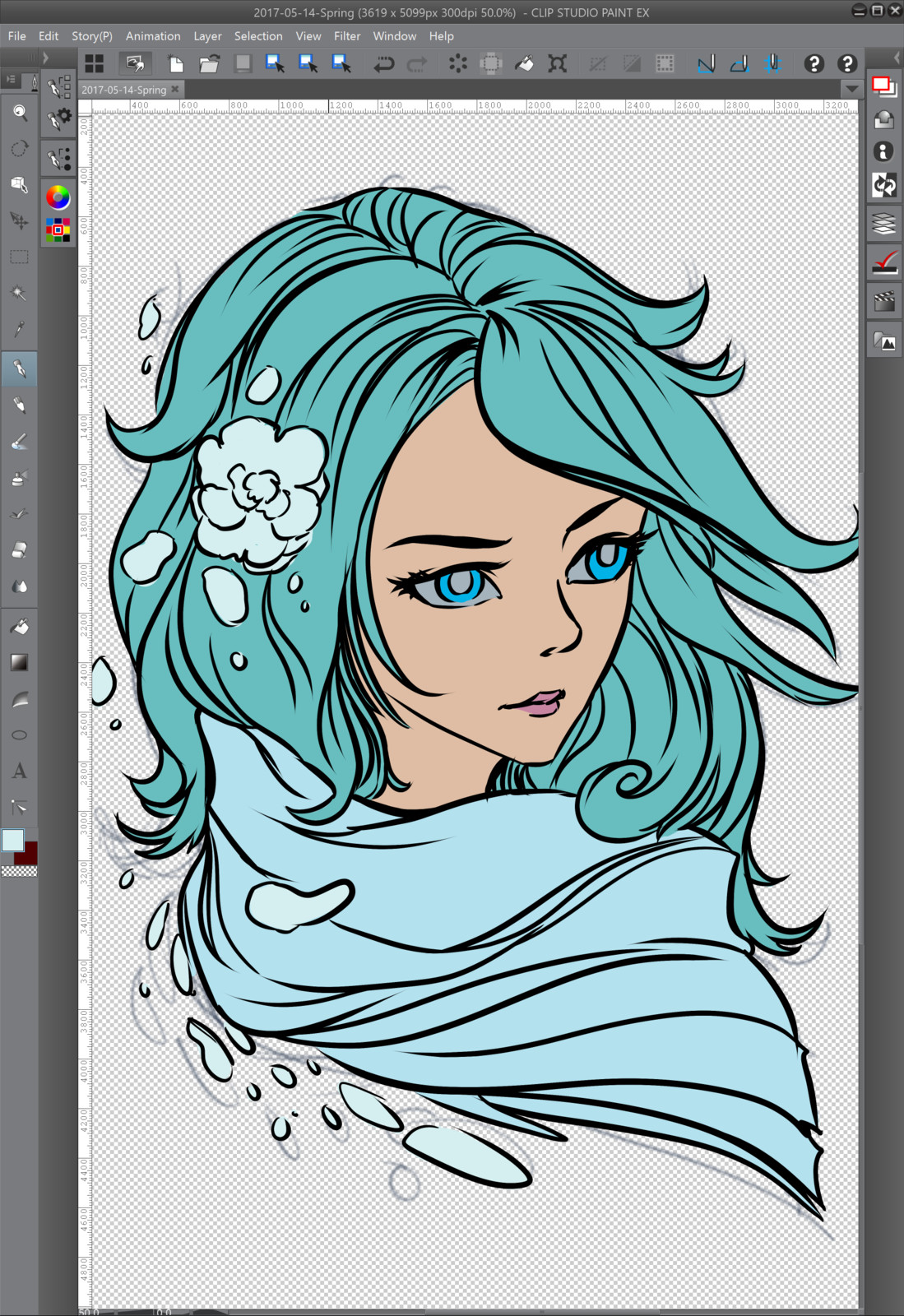03 - Painting the base color flat tones