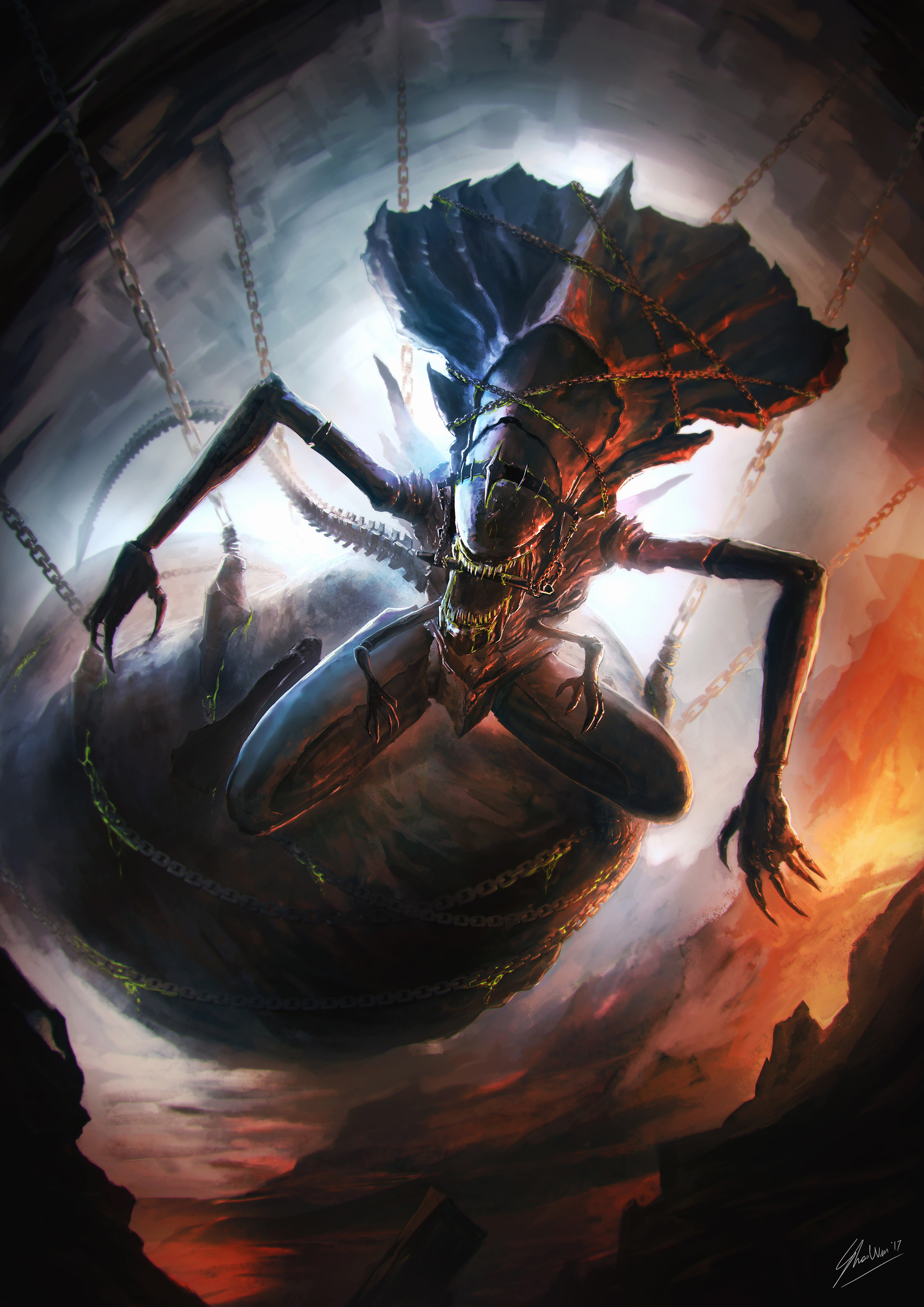 Artstation Alien Queen Shaowen Kwok