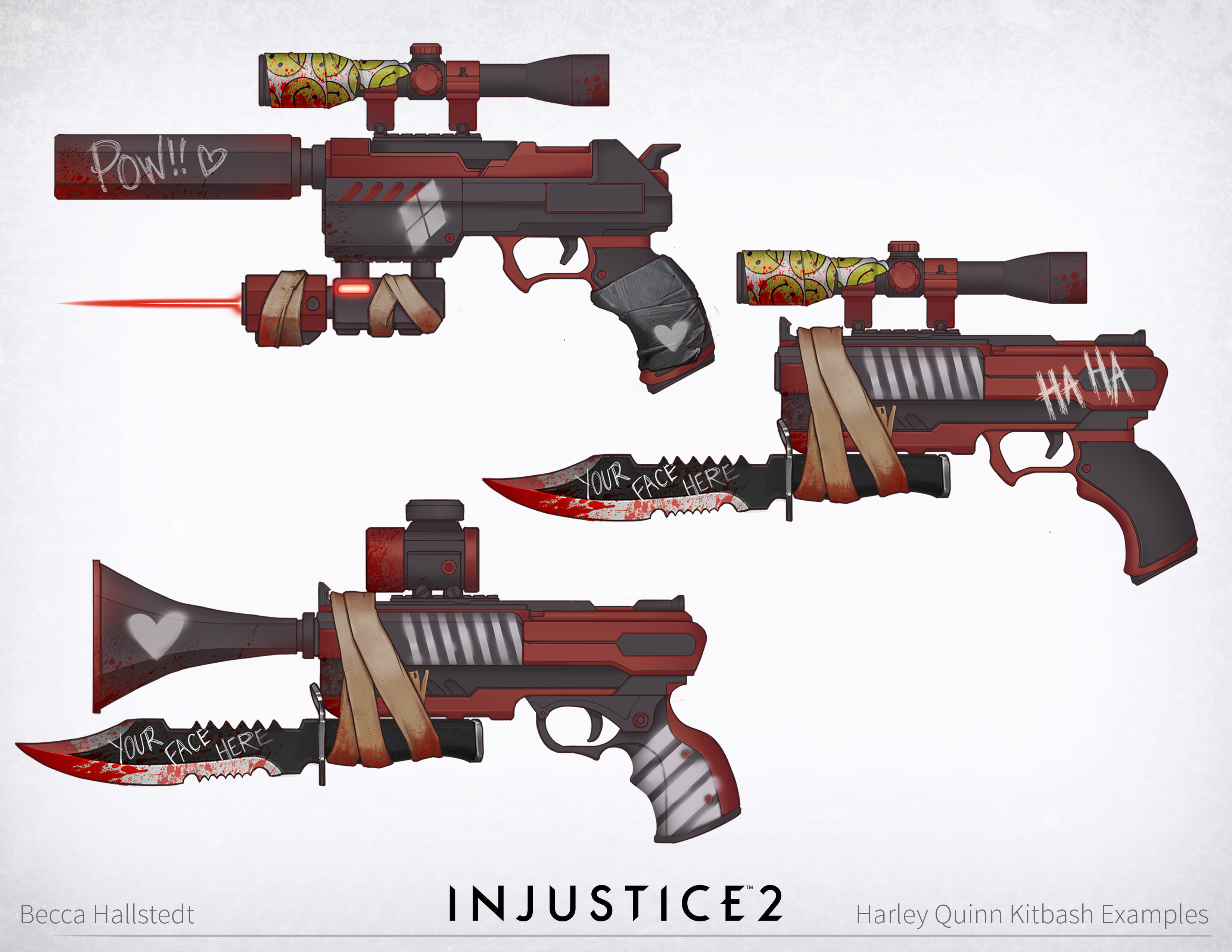 Becca Hallstedt Design Injustice 2 Green Lantern Harley Quinn Npc Guns Harley quinn may do some crazy things for love, but it's all just to put a. green lantern harley quinn npc guns